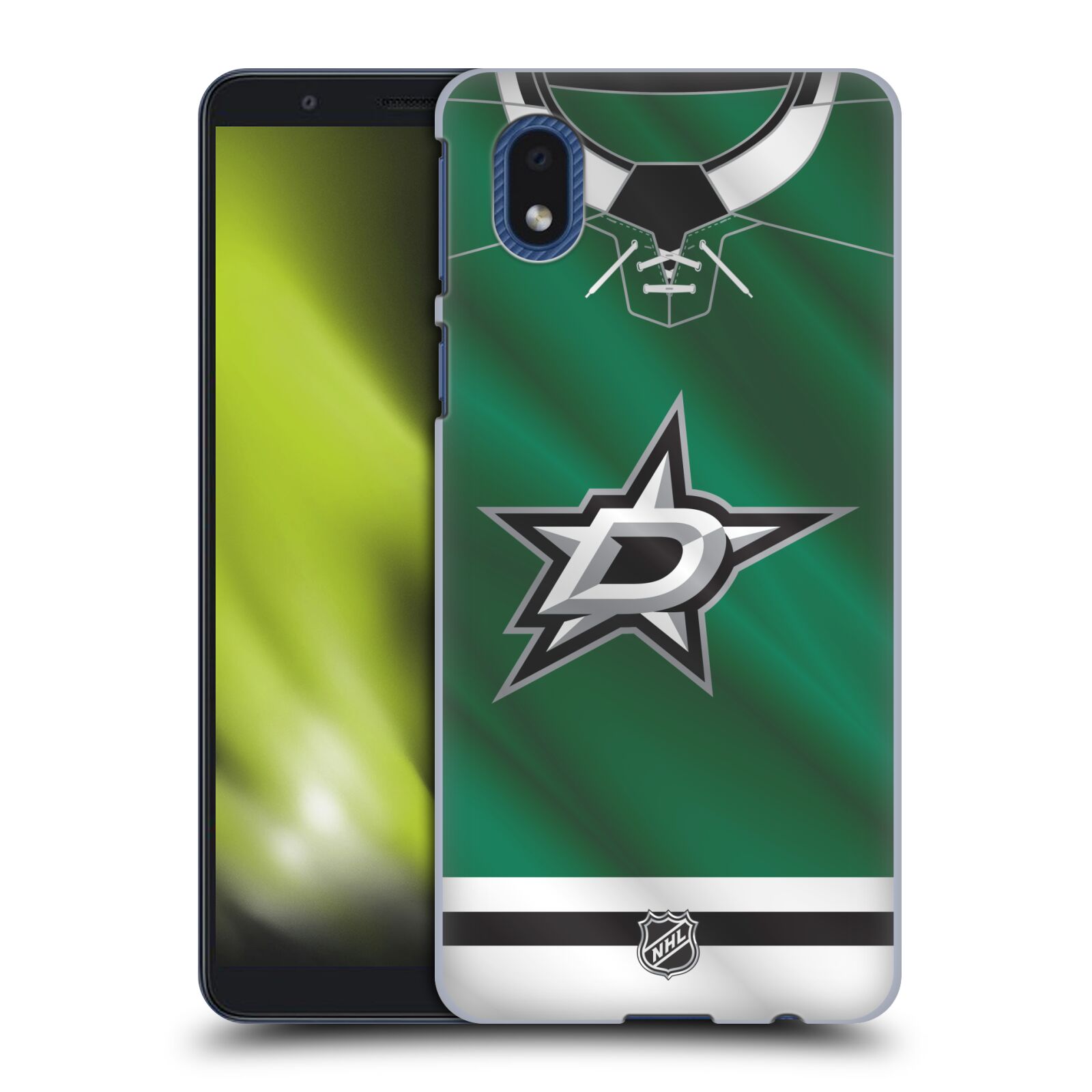 Pouzdro na mobil Samsung Galaxy A01 CORE - HEAD CASE - Hokej NHL - Dallas Stars - Dres