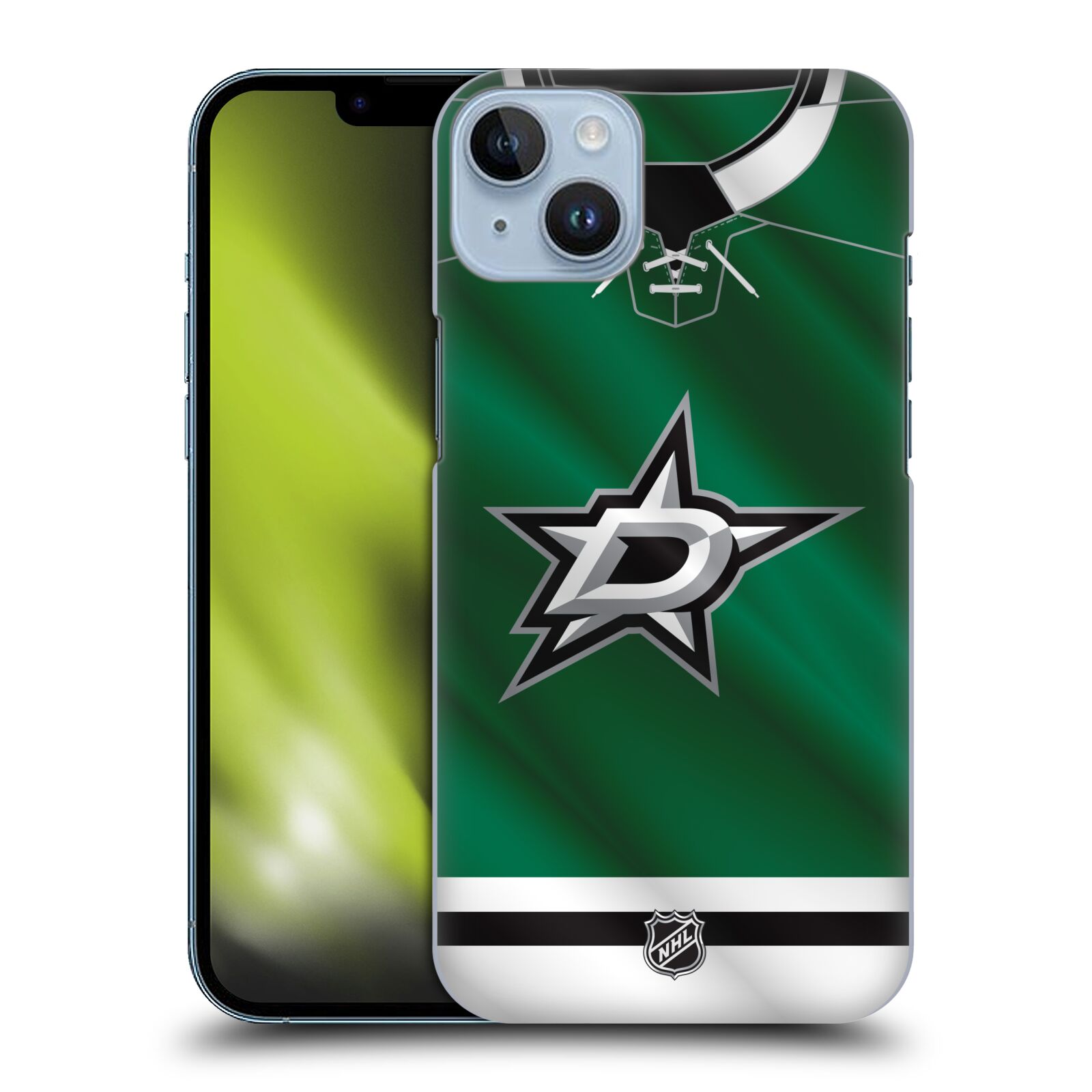 Pouzdro na mobil Apple Iphone 14 PLUS - HEAD CASE - Hokej NHL - Dallas Stars - Dres