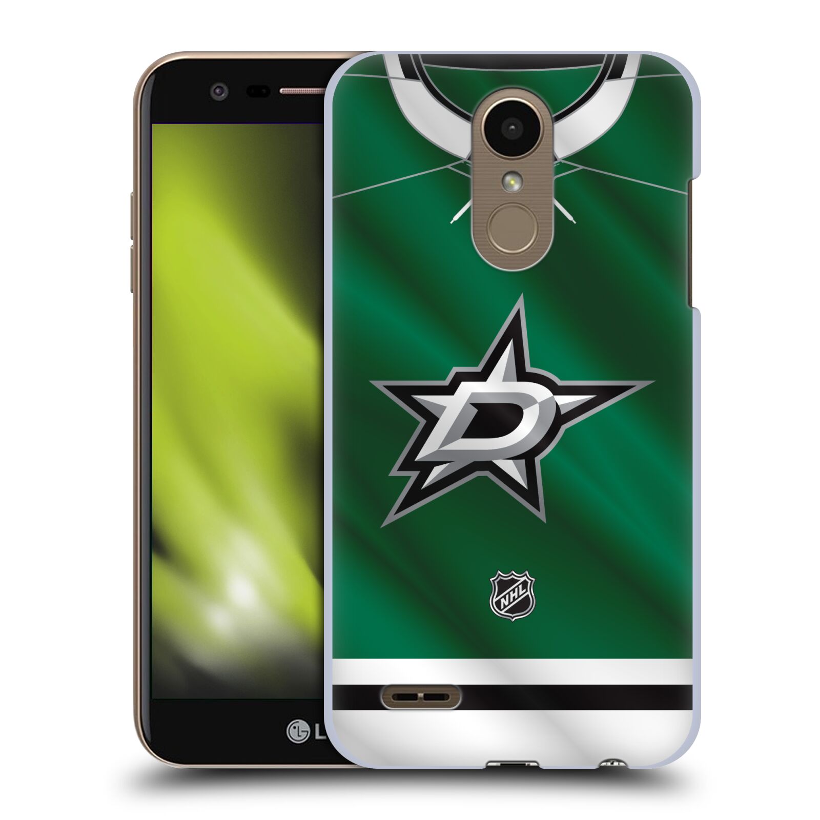 Pouzdro na mobil LG K10 2018 - HEAD CASE - Hokej NHL - Dallas Stars - Dres