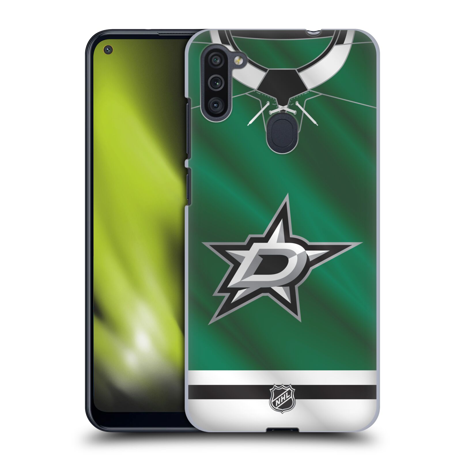 Pouzdro na mobil Samsung Galaxy M11 - HEAD CASE - Hokej NHL - Dallas Stars - Dres