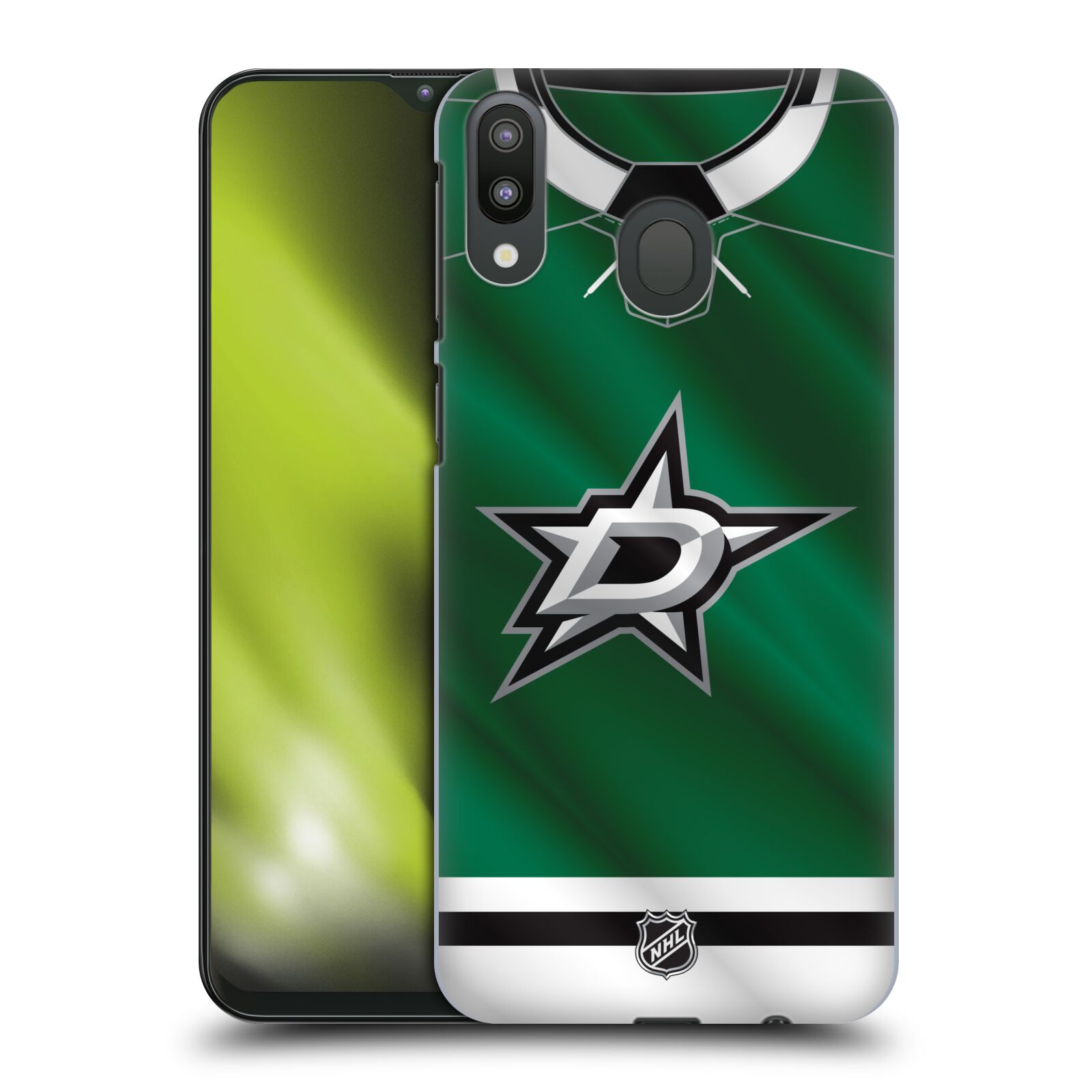 Pouzdro na mobil Samsung Galaxy M20 - HEAD CASE - Hokej NHL - Dallas Stars - Dres