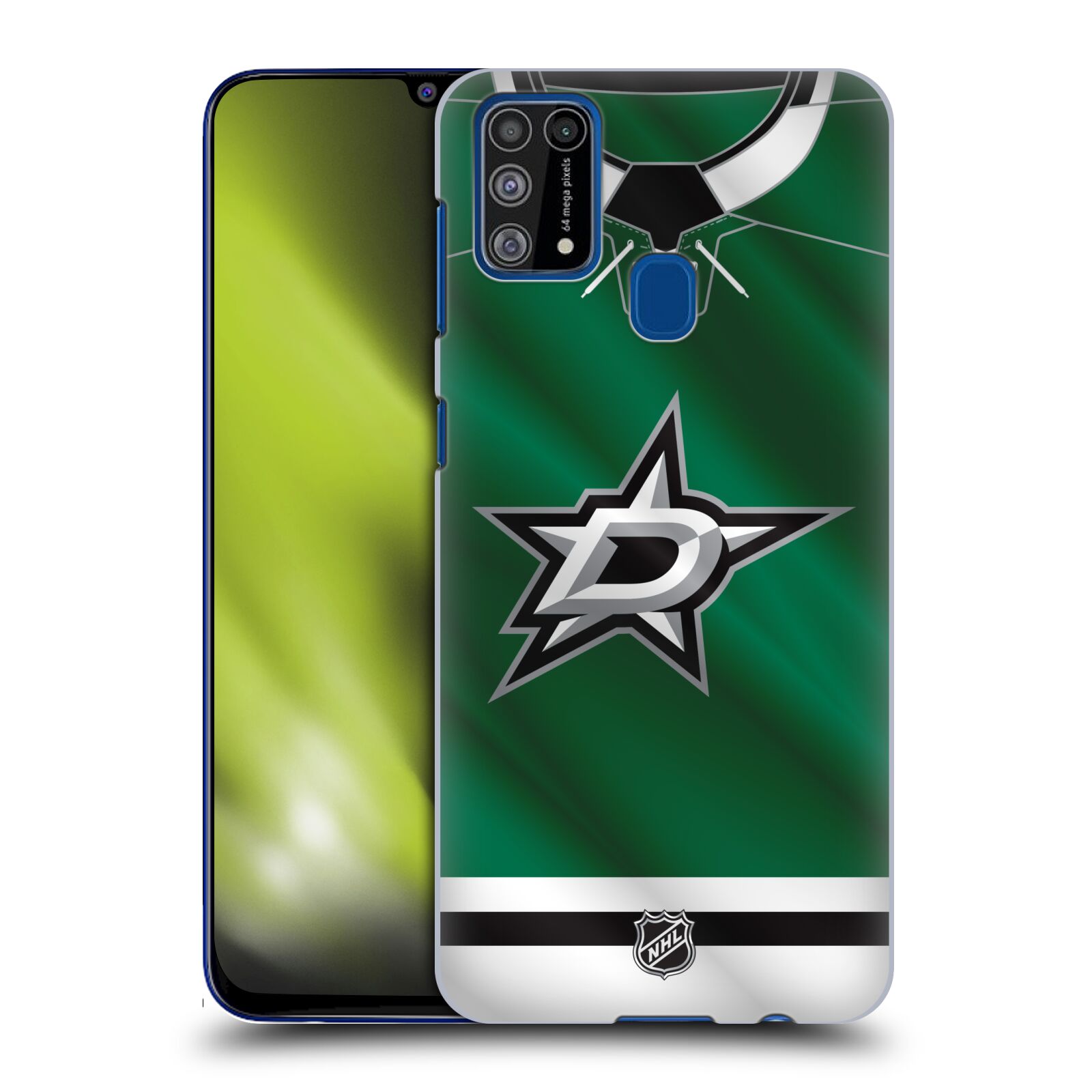 Pouzdro na mobil Samsung Galaxy M31 - HEAD CASE - Hokej NHL - Dallas Stars - Dres