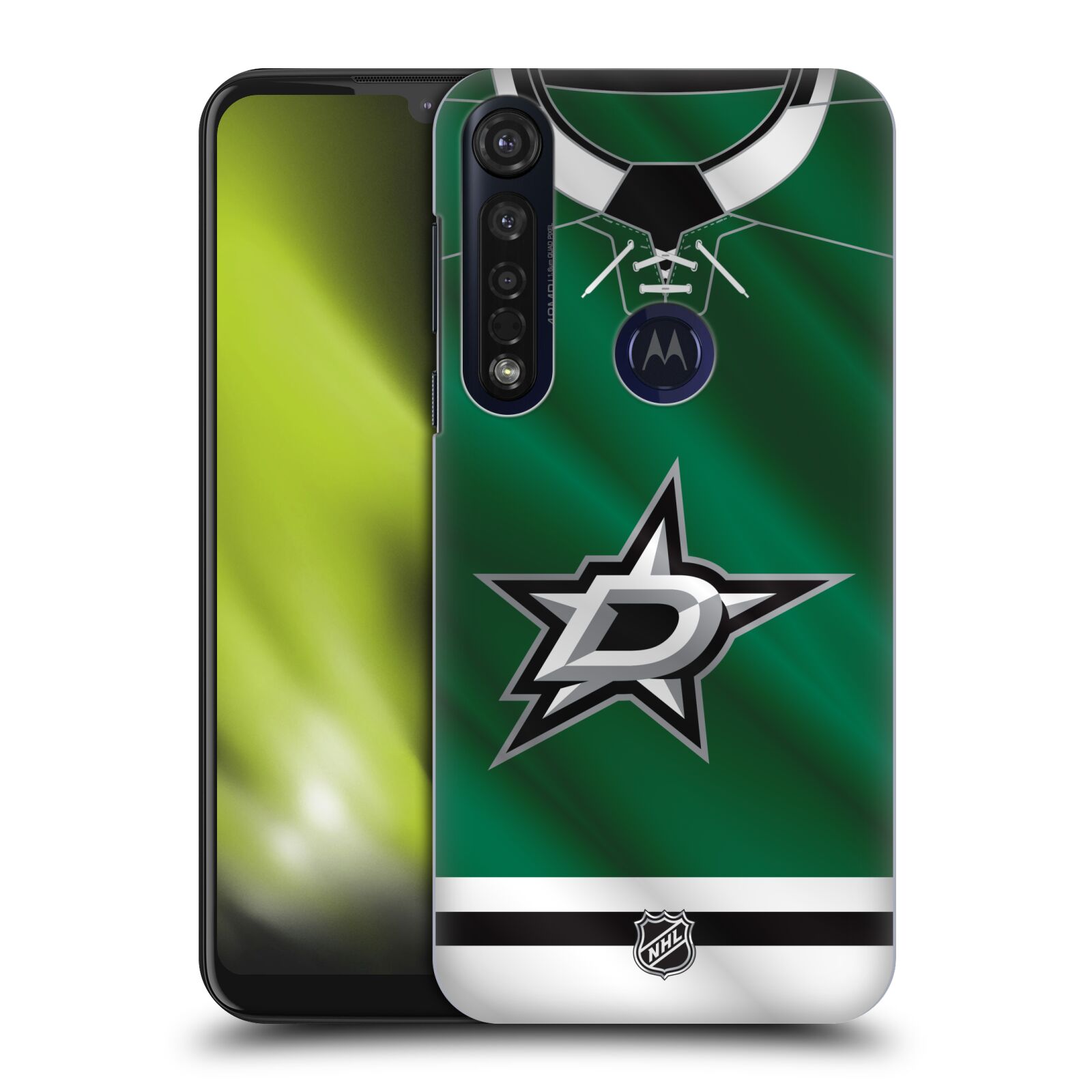Pouzdro na mobil Motorola Moto G8 PLUS - HEAD CASE - Hokej NHL - Dallas Stars - Dres