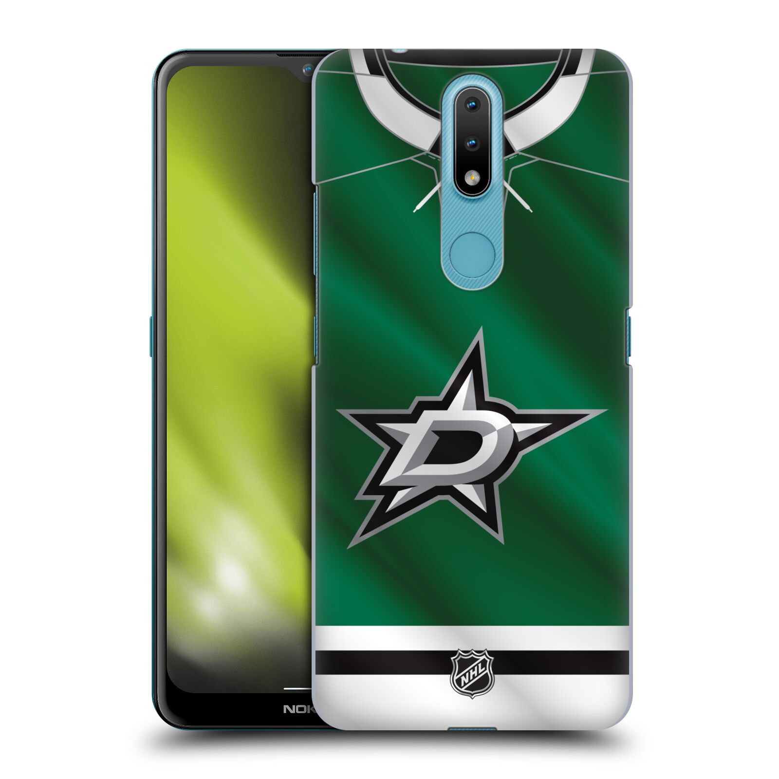 Pouzdro na mobil Nokia 2.4 - HEAD CASE - Hokej NHL - Dallas Stars - Dres
