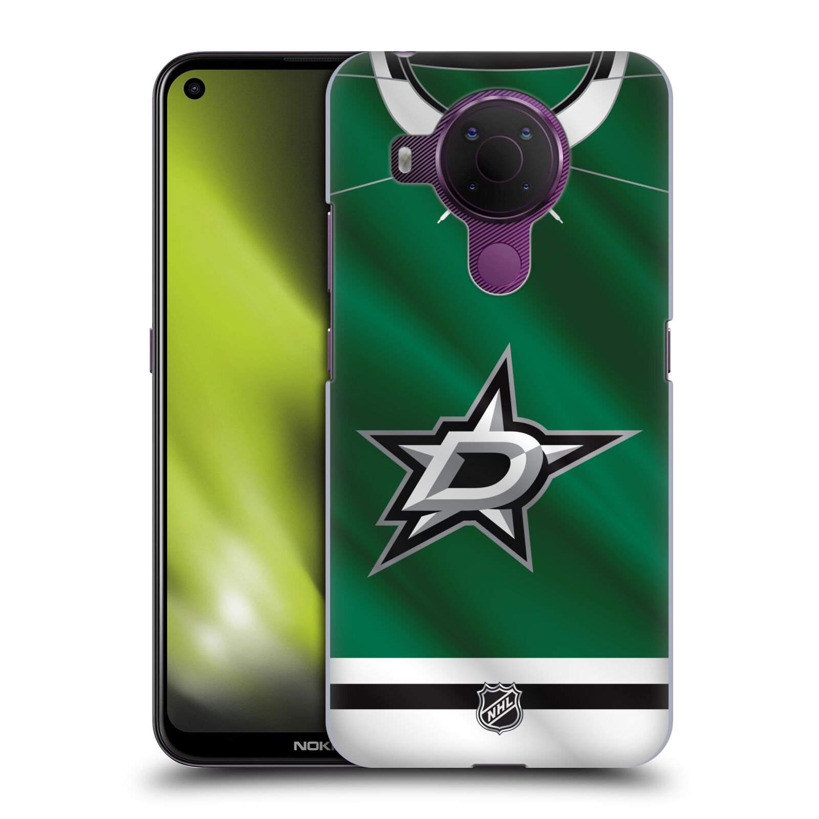 Pouzdro na mobil Nokia 5.4 - HEAD CASE - Hokej NHL - Dallas Stars - Dres