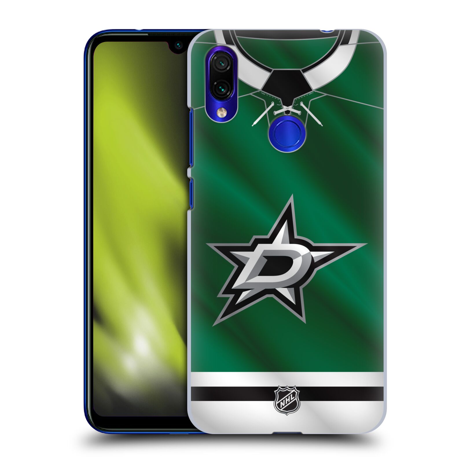 Pouzdro na mobil Xiaomi Redmi Note 7 - HEAD CASE - Hokej NHL - Dallas Stars - Dres