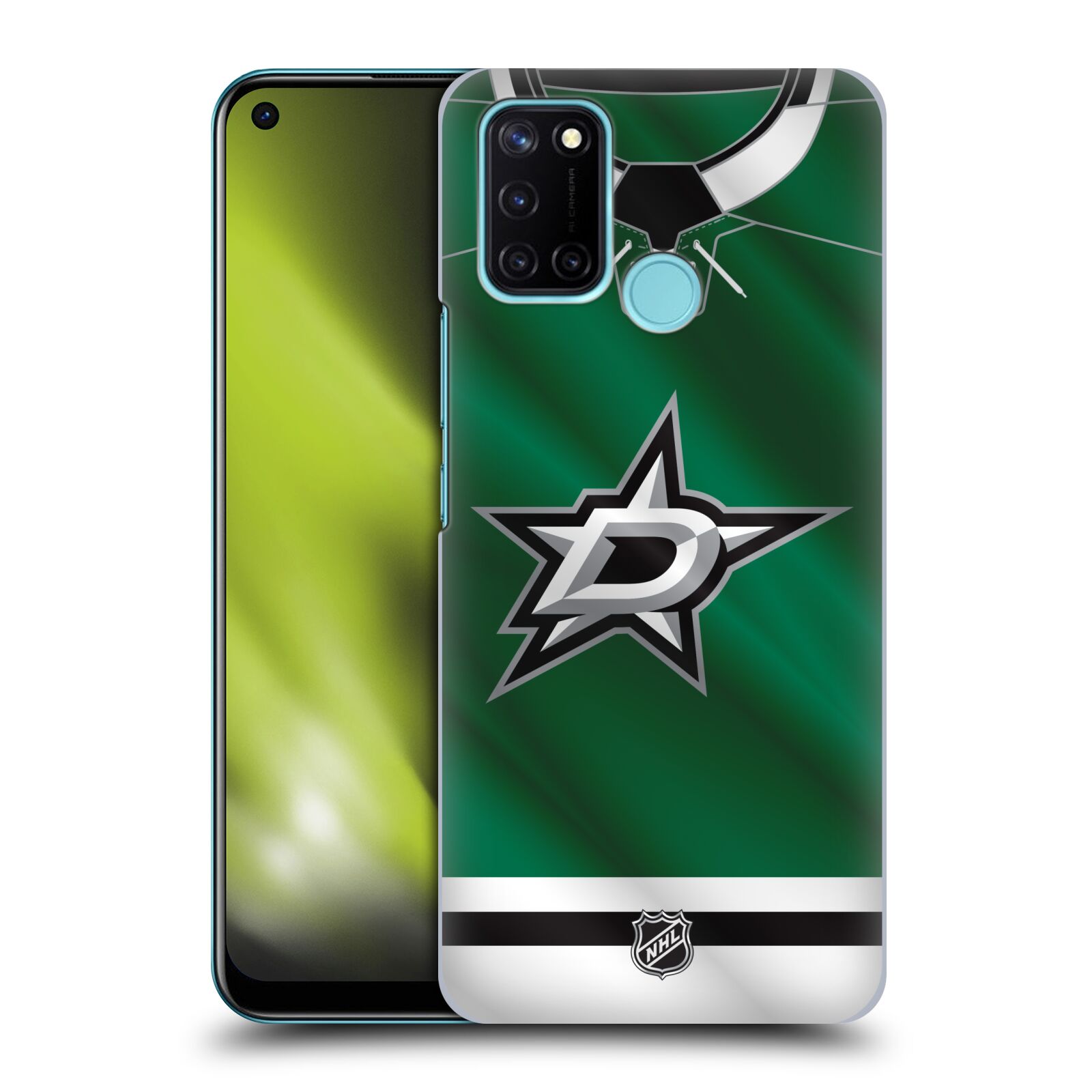 Pouzdro na mobil Realme 7i / Realme C17 - HEAD CASE - Hokej NHL - Dallas Stars - Dres