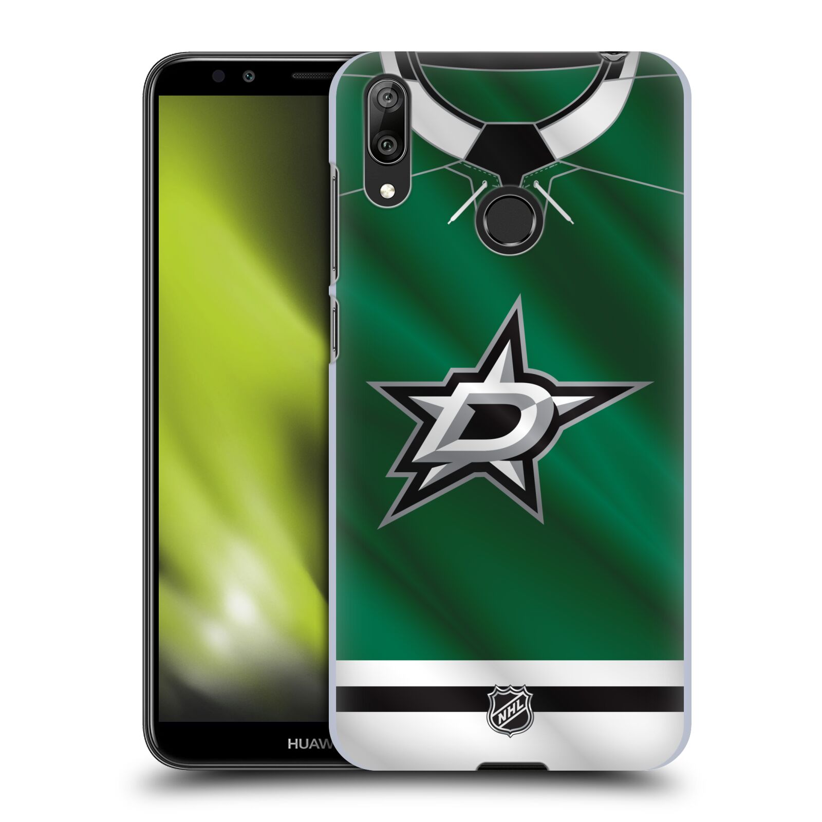 Pouzdro na mobil Huawei Y7 2019 - HEAD CASE - Hokej NHL - Dallas Stars - Dres