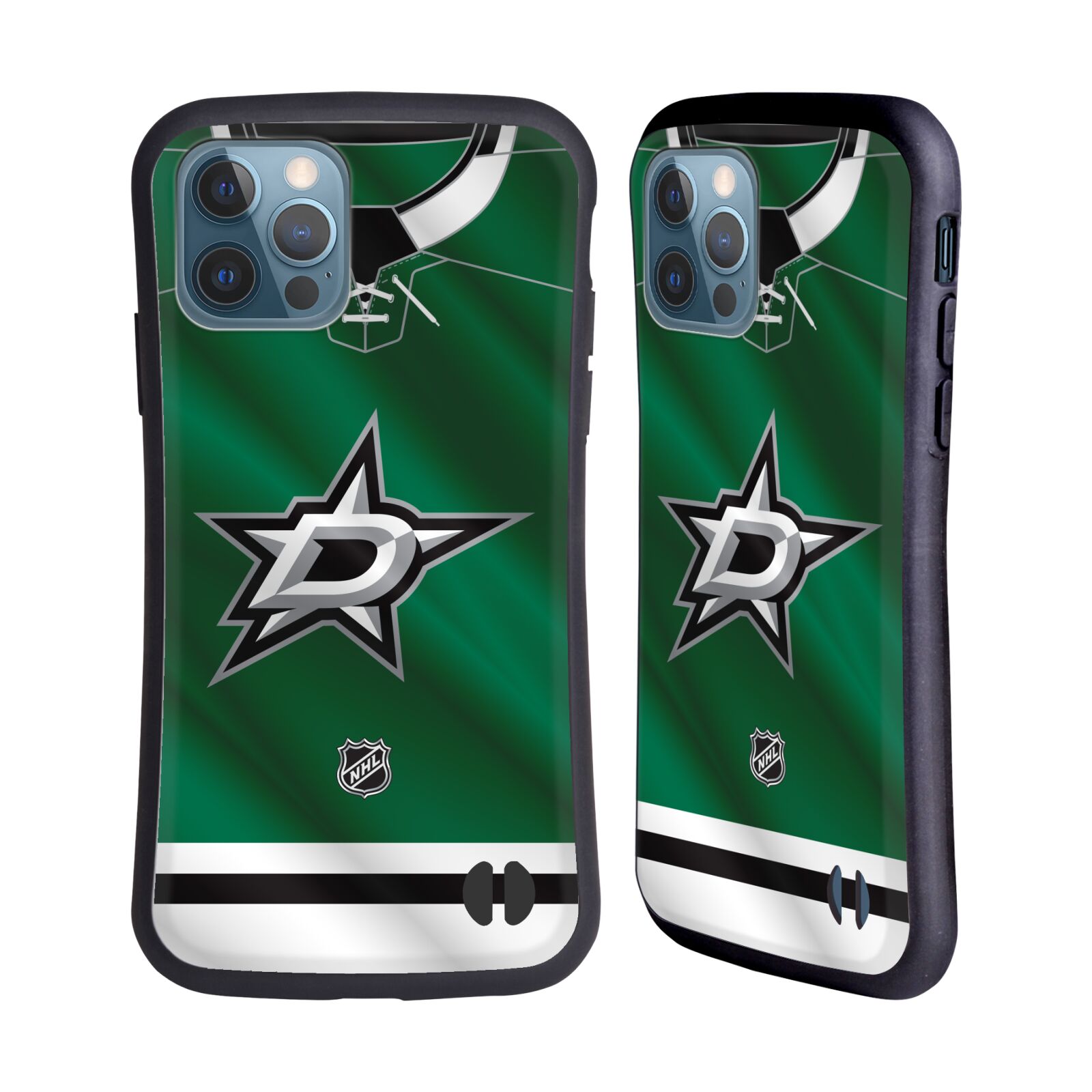 Obal na mobil Apple iPhone 12 / 12 PRO - HEAD CASE - NHL - Dallas Stars znak na dresu