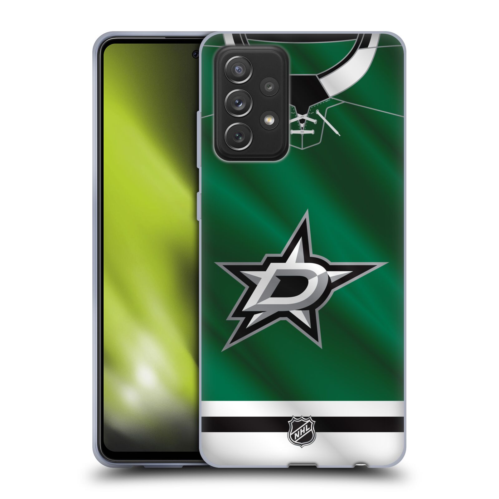 Pouzdro na mobil Samsung Galaxy A72 / A72 5G - HEAD CASE - Hokej NHL - Dallas Stars - Dres