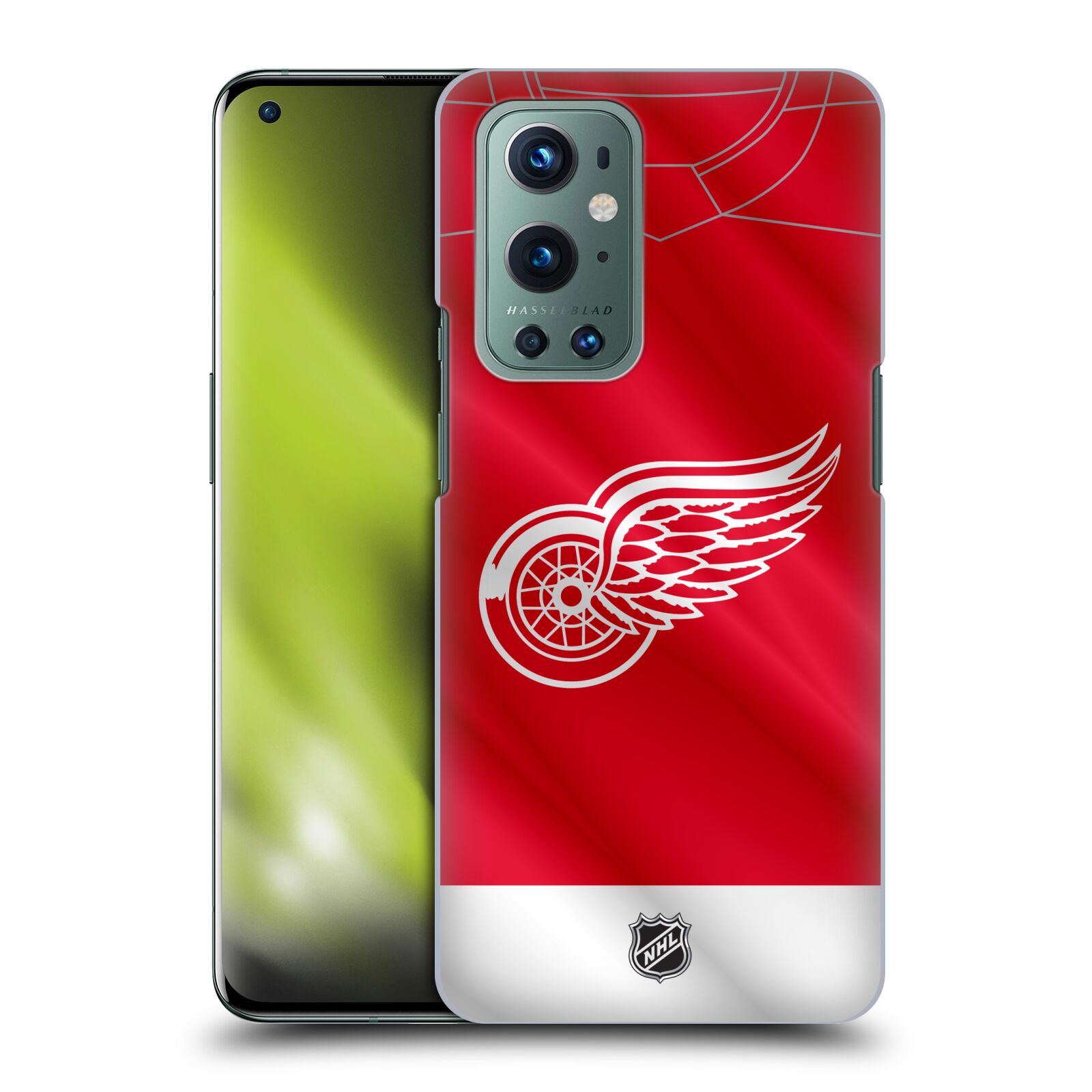 Pouzdro na mobil OnePlus 9 - HEAD CASE - Hokej NHL - Detroit Red Wings - Dres