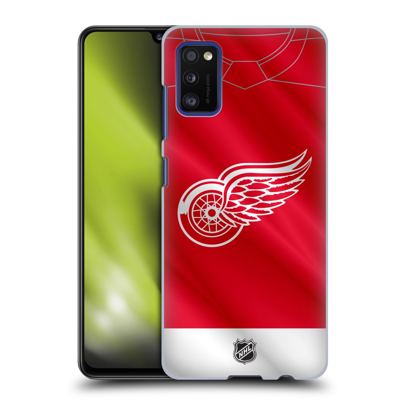 Pouzdro na mobil Samsung Galaxy A41 - HEAD CASE - Hokej NHL - Detroit Red Wings - Dres