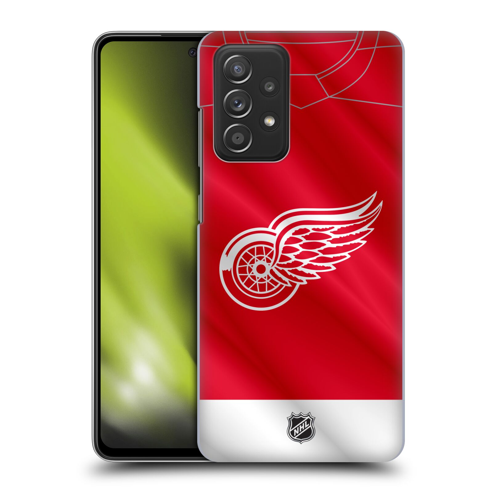 Pouzdro na mobil Samsung Galaxy A52 / A52 5G / A52s 5G - HEAD CASE - Hokej NHL - Detroit Red Wings - Dres