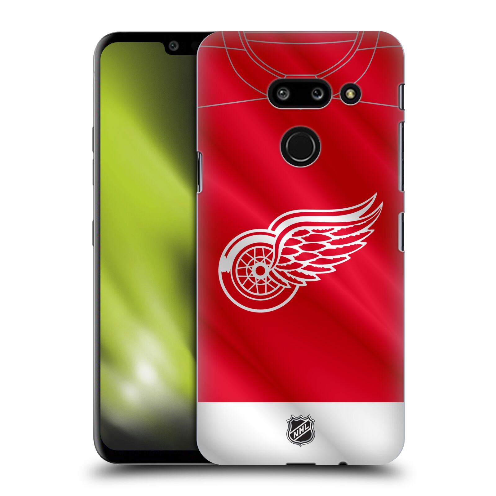 Pouzdro na mobil LG G8 ThinQ - HEAD CASE - Hokej NHL - Detroit Red Wings - Dres