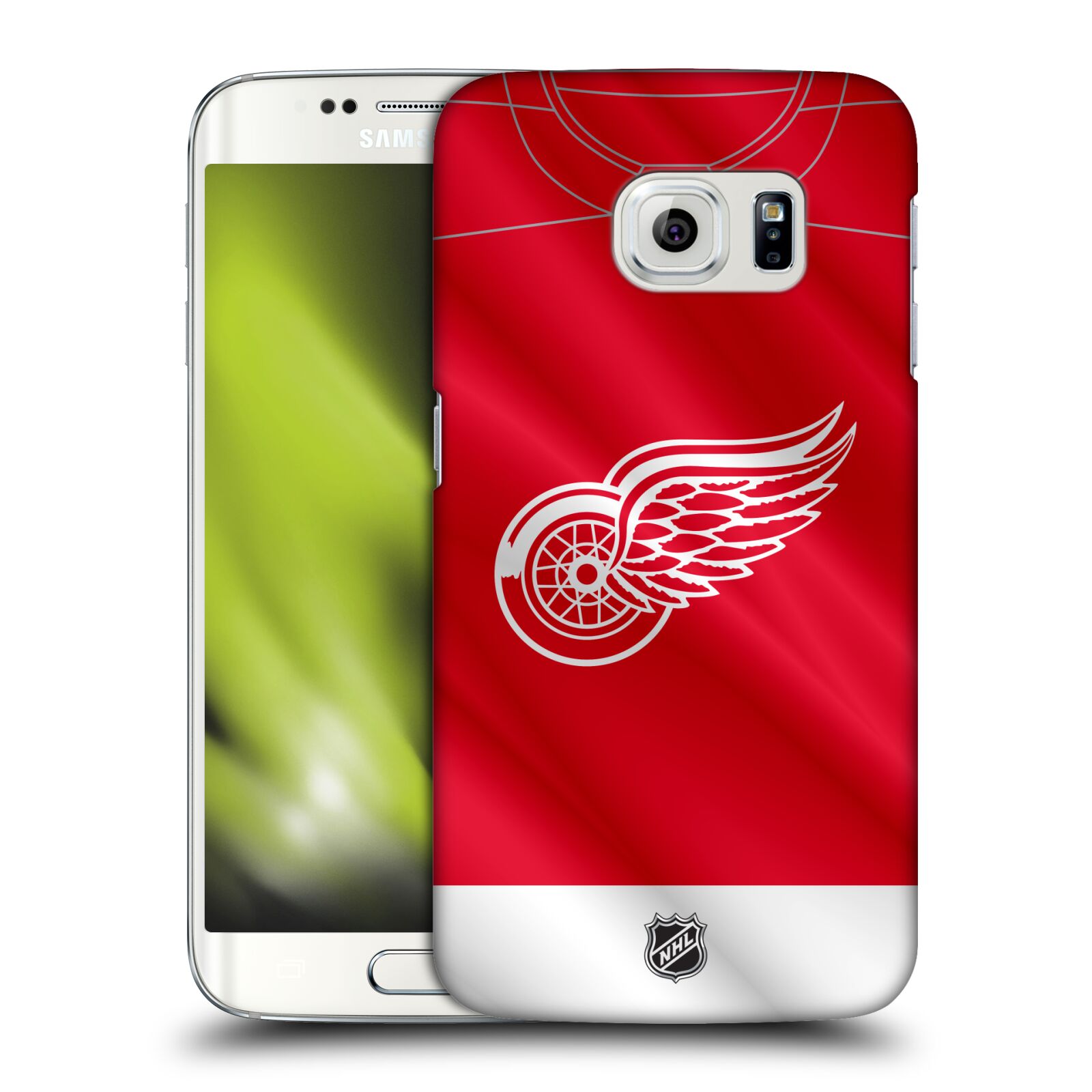 Pouzdro na mobil Samsung Galaxy S6 EDGE - HEAD CASE - Hokej NHL - Detroit Red Wings - Dres