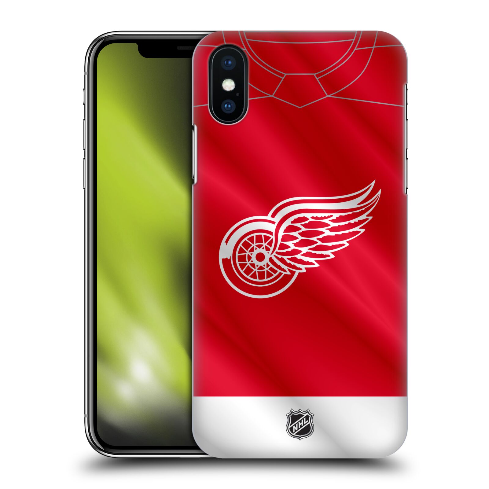 Pouzdro na mobil Apple Iphone X/XS - HEAD CASE - Hokej NHL - Detroit Red Wings - Dres