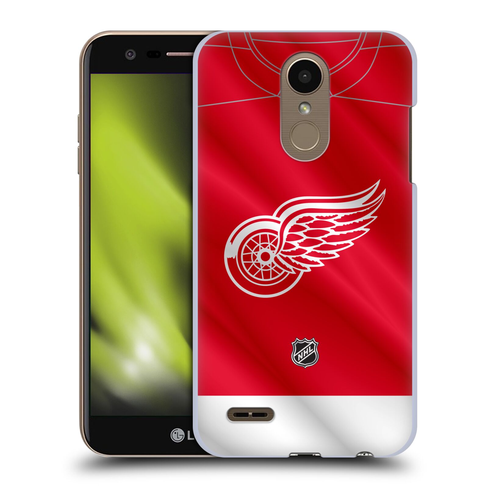 Pouzdro na mobil LG K10 2018 - HEAD CASE - Hokej NHL - Detroit Red Wings - Dres