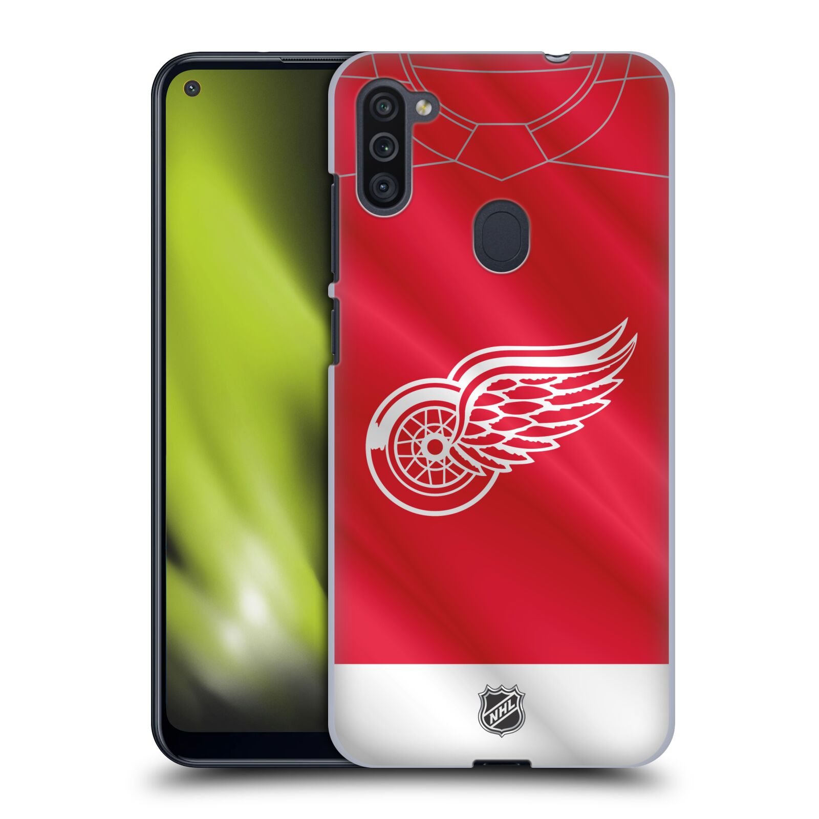 Pouzdro na mobil Samsung Galaxy M11 - HEAD CASE - Hokej NHL - Detroit Red Wings - Dres