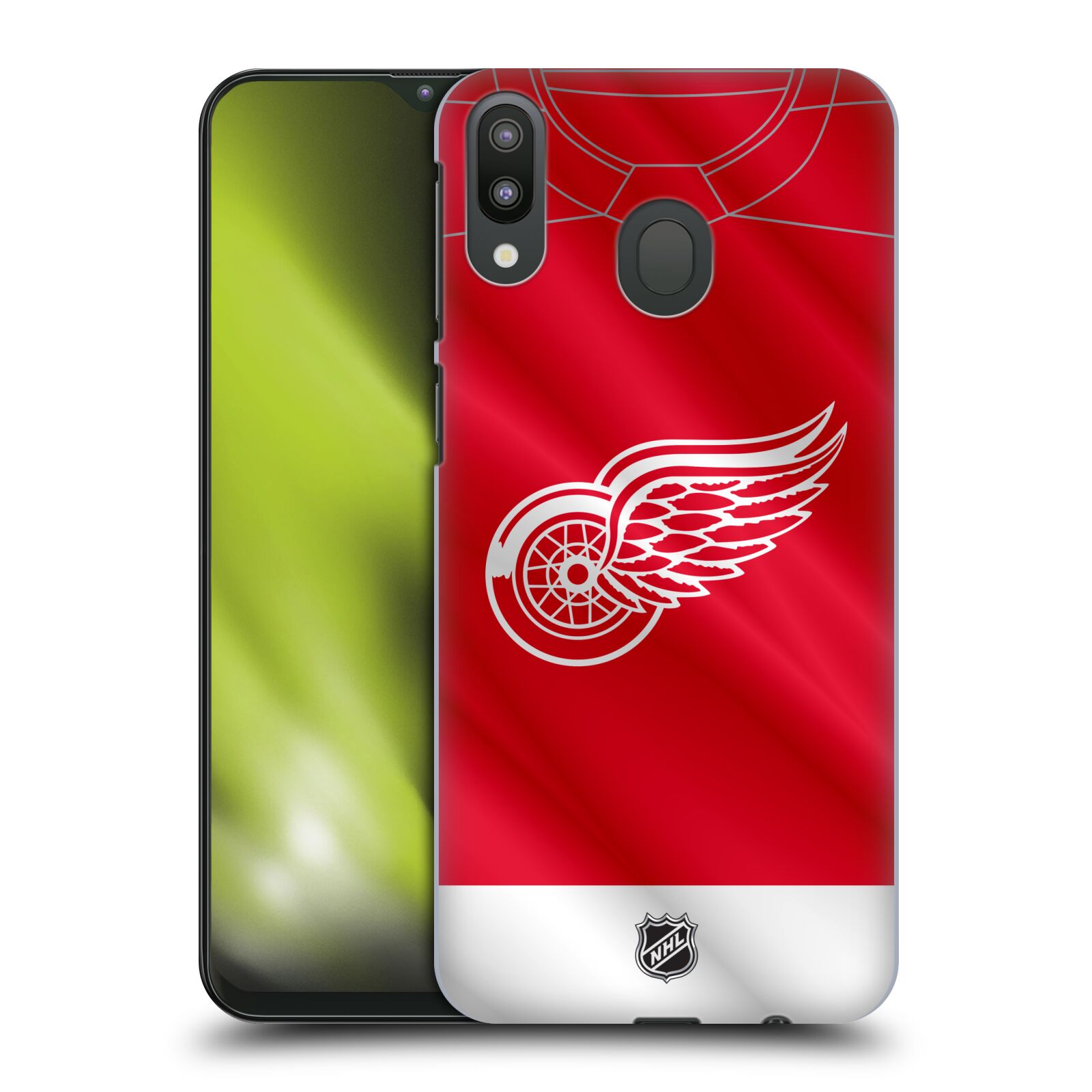 Pouzdro na mobil Samsung Galaxy M20 - HEAD CASE - Hokej NHL - Detroit Red Wings - Dres
