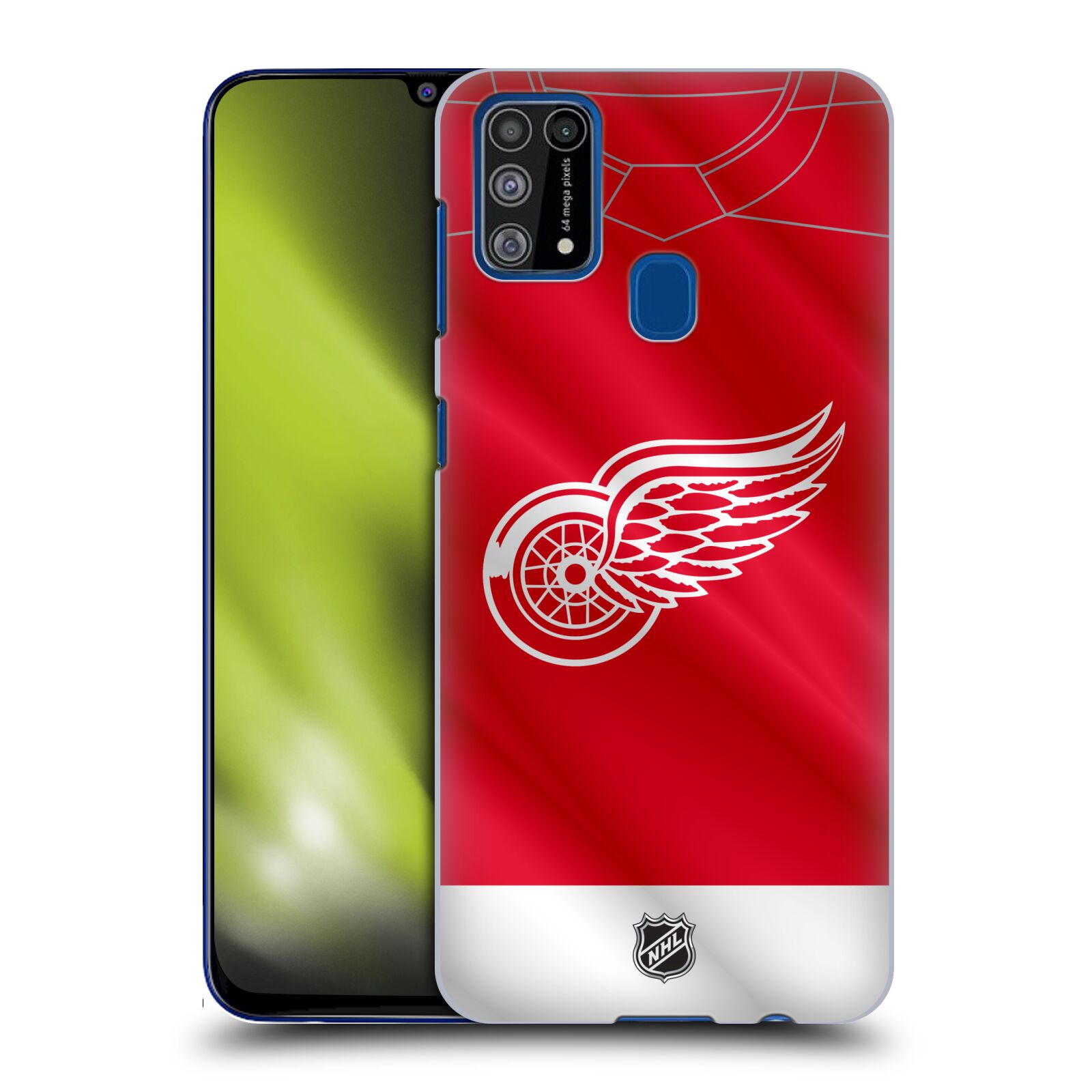 Pouzdro na mobil Samsung Galaxy M31 - HEAD CASE - Hokej NHL - Detroit Red Wings - Dres