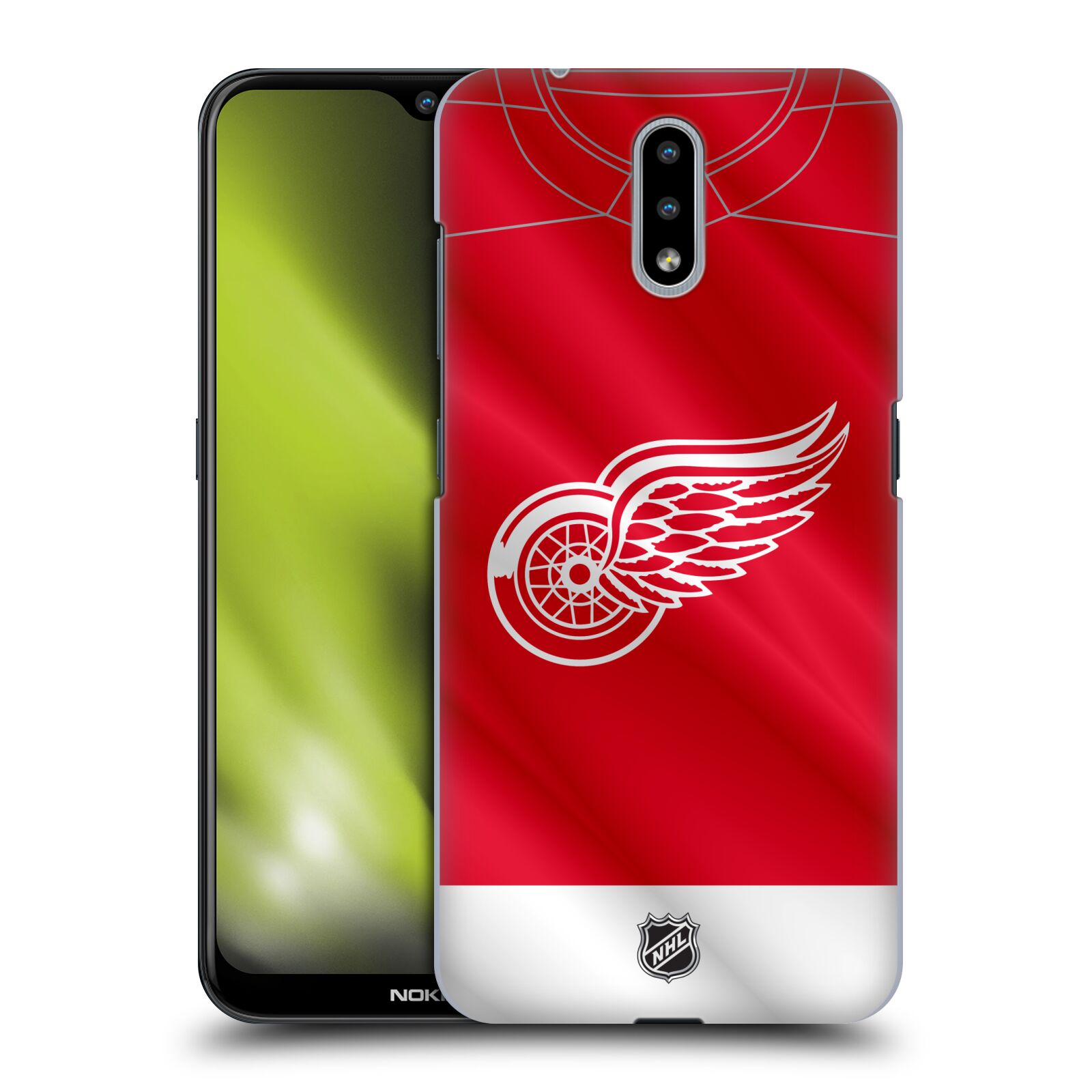 Pouzdro na mobil Nokia 2.3 - HEAD CASE - Hokej NHL - Detroit Red Wings - Dres
