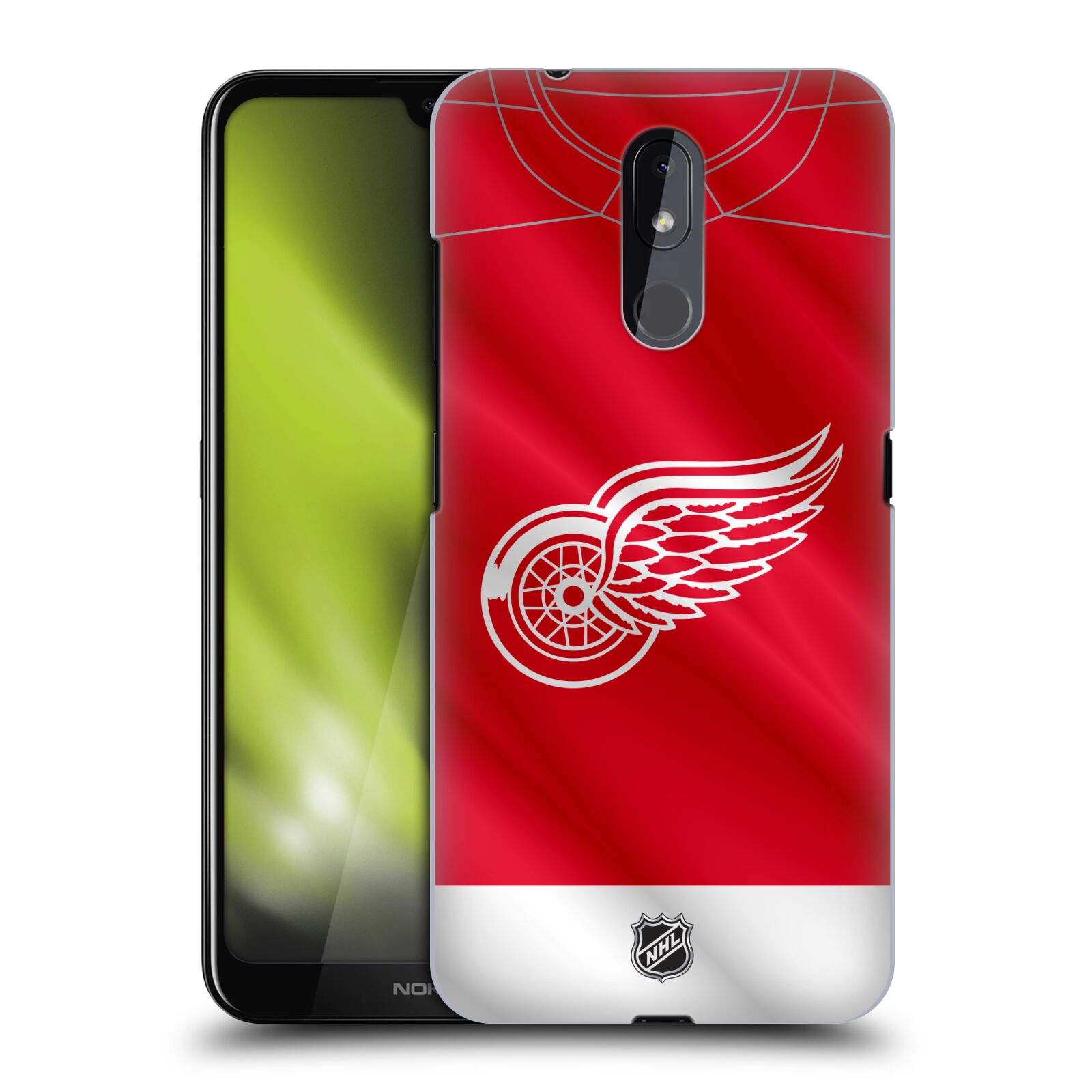 Pouzdro na mobil Nokia 3.2 - HEAD CASE - Hokej NHL - Detroit Red Wings - Dres