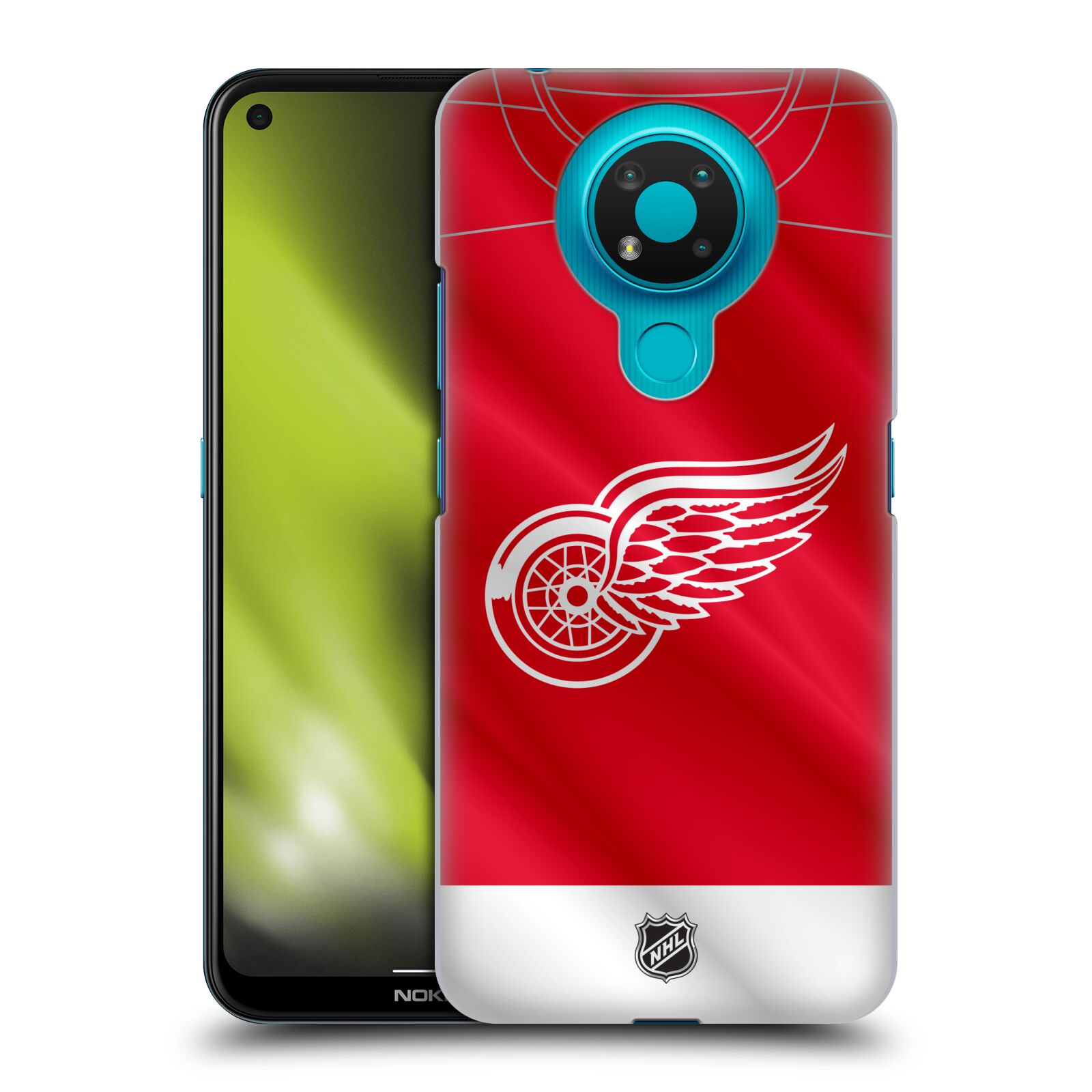 Pouzdro na mobil Nokia 3.4 - HEAD CASE - Hokej NHL - Detroit Red Wings - Dres