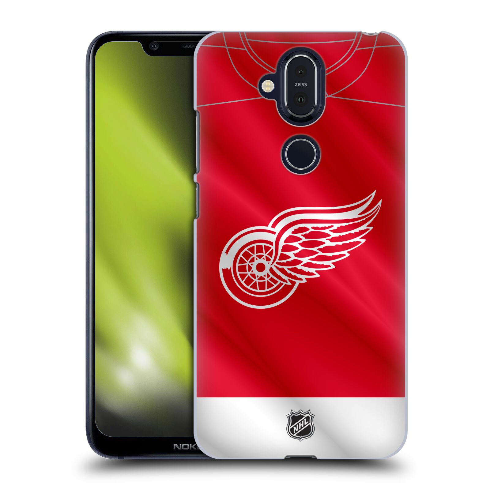 Pouzdro na mobil NOKIA 8.1 - HEAD CASE - Hokej NHL - Detroit Red Wings - Dres