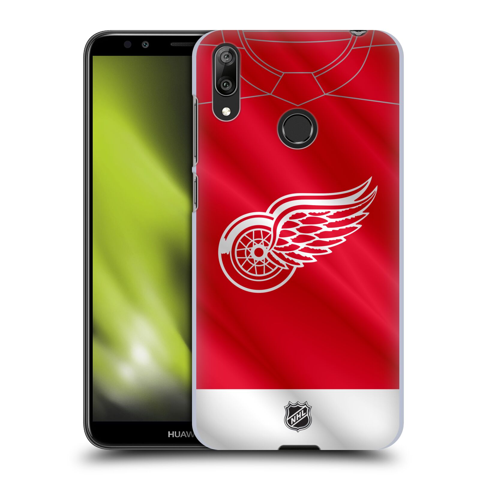 Pouzdro na mobil Huawei Y7 2019 - HEAD CASE - Hokej NHL - Detroit Red Wings - Dres