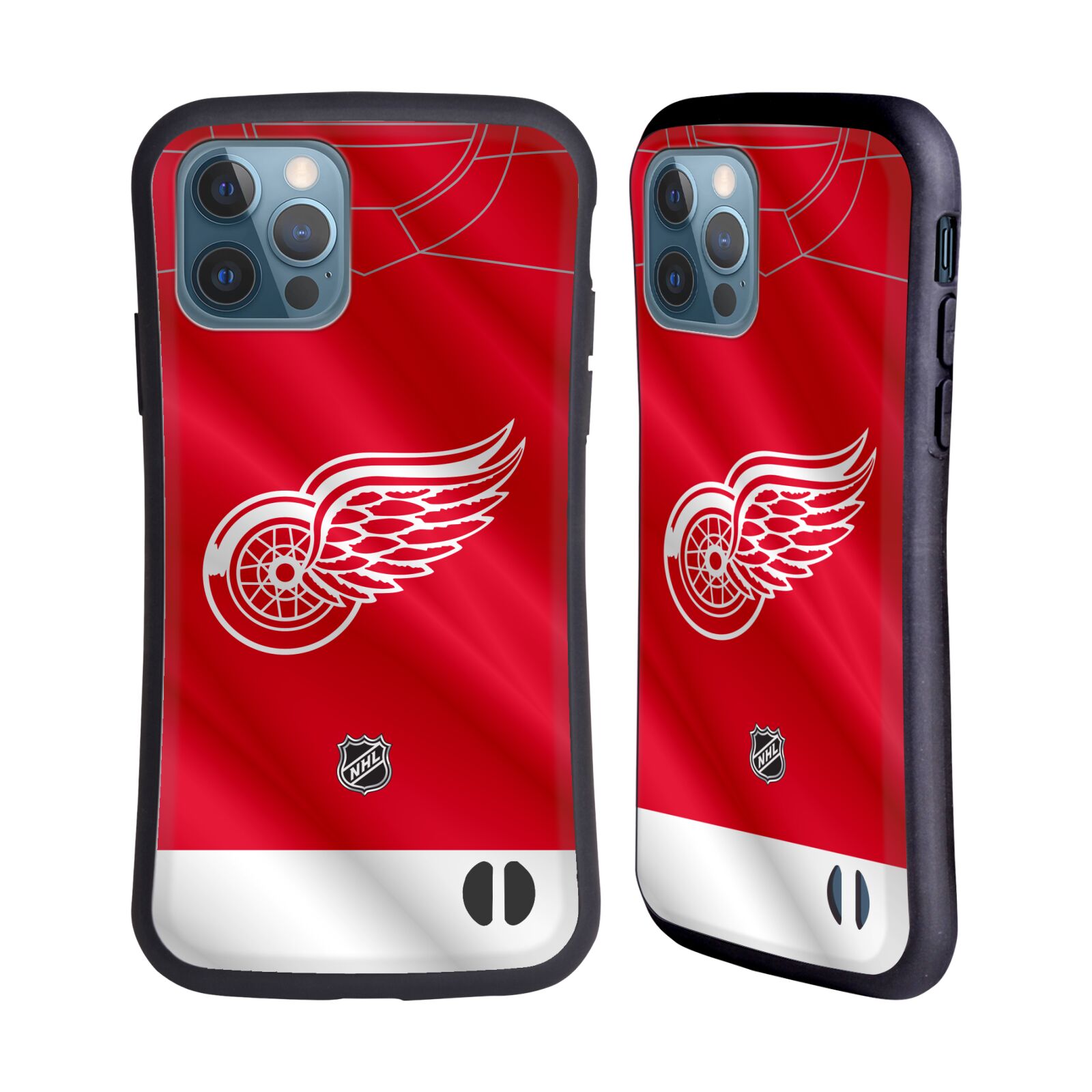 Obal na mobil Apple iPhone 12 / 12 PRO - HEAD CASE - NHL - Detroit Red Wings znak na dresu