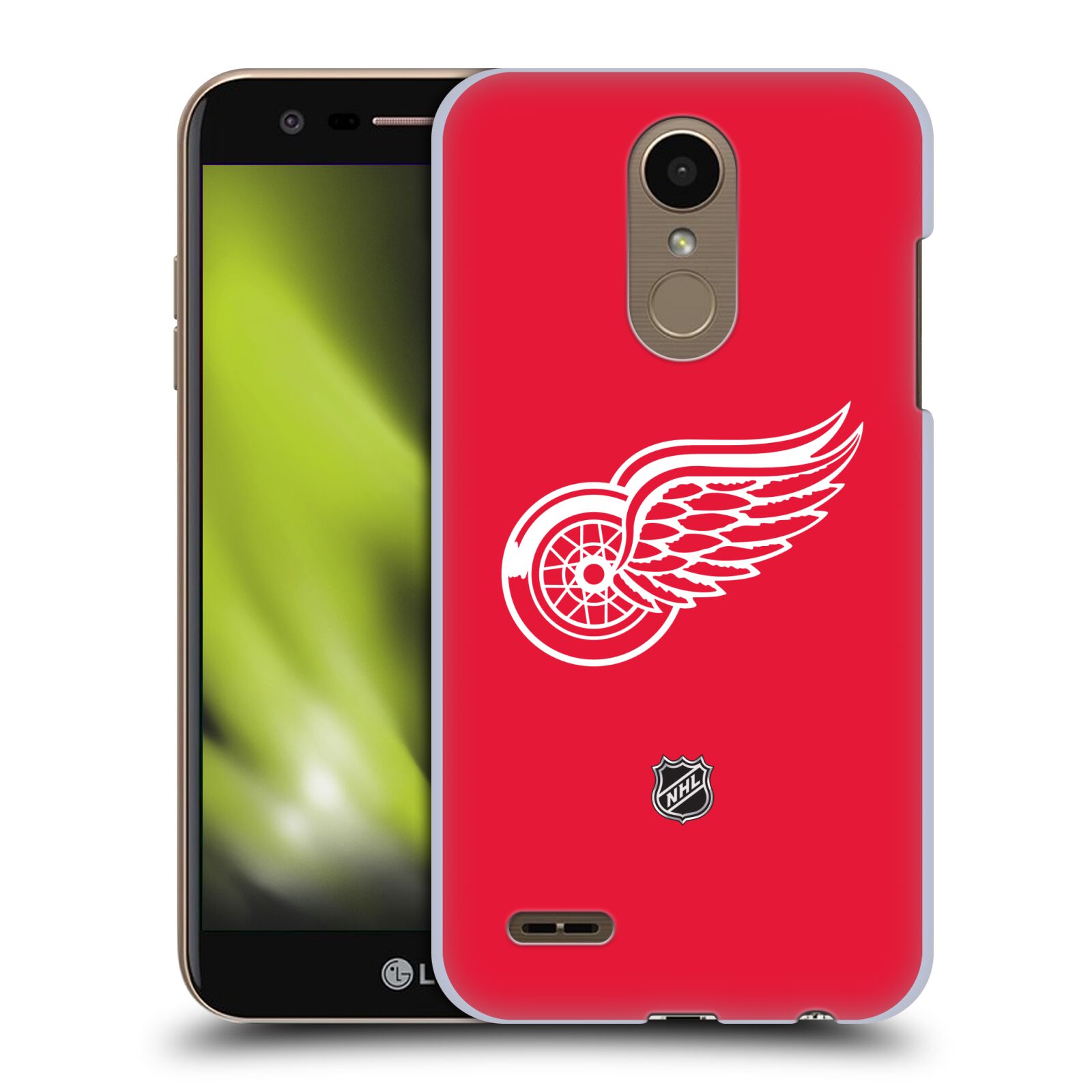 Pouzdro na mobil LG K10 2018 - HEAD CASE - Hokej NHL - Detroit Red Wings - Znak