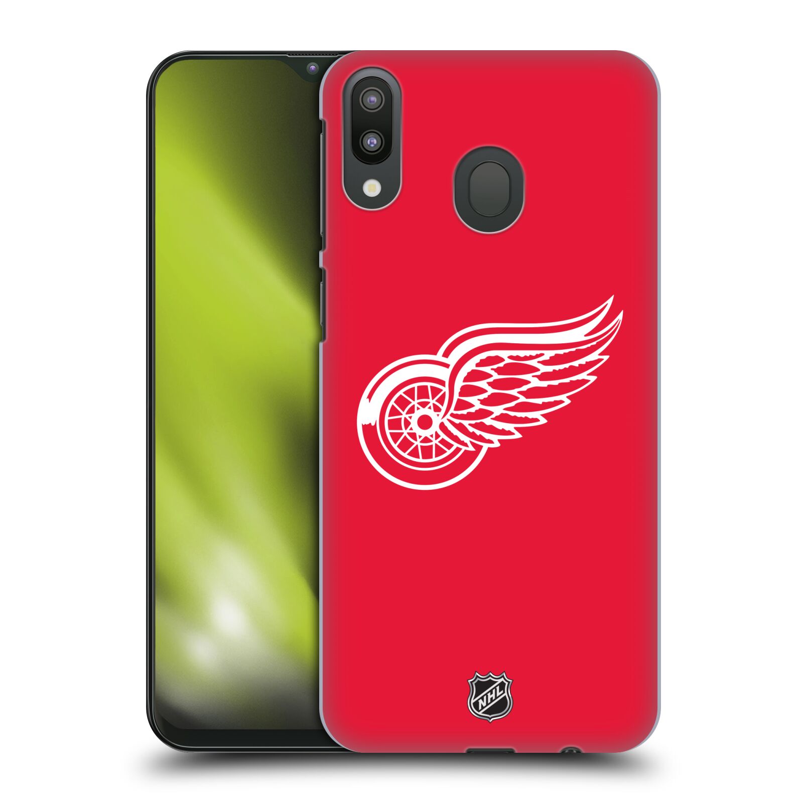 Pouzdro na mobil Samsung Galaxy M20 - HEAD CASE - Hokej NHL - Detroit Red Wings - Znak
