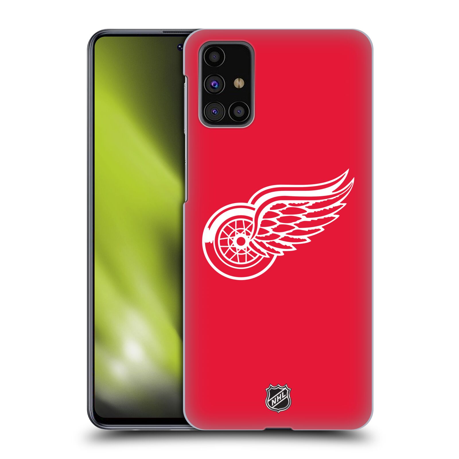 Pouzdro na mobil Samsung Galaxy M31s - HEAD CASE - Hokej NHL - Detroit Red Wings - Znak