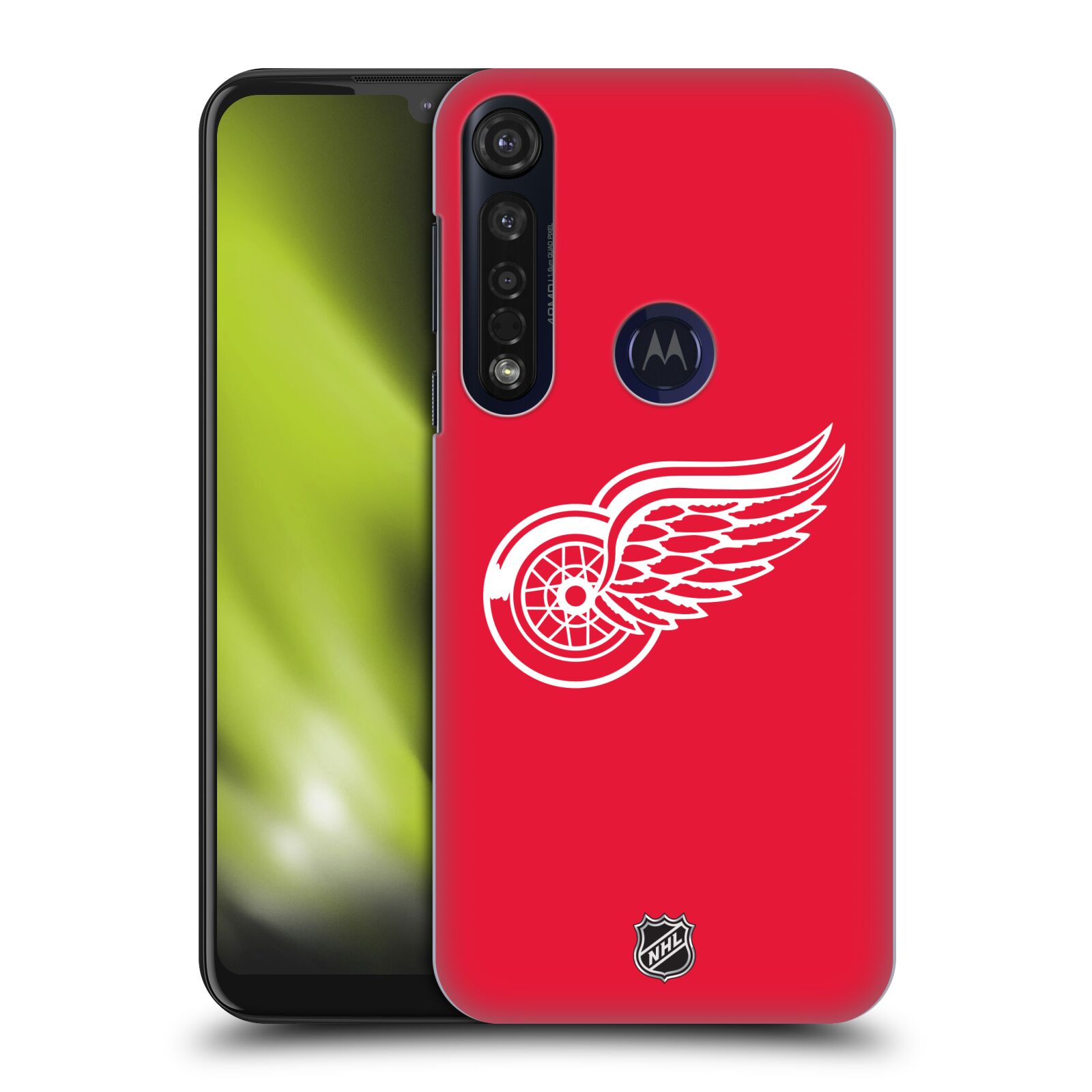 Pouzdro na mobil Motorola Moto G8 PLUS - HEAD CASE - Hokej NHL - Detroit Red Wings - Znak