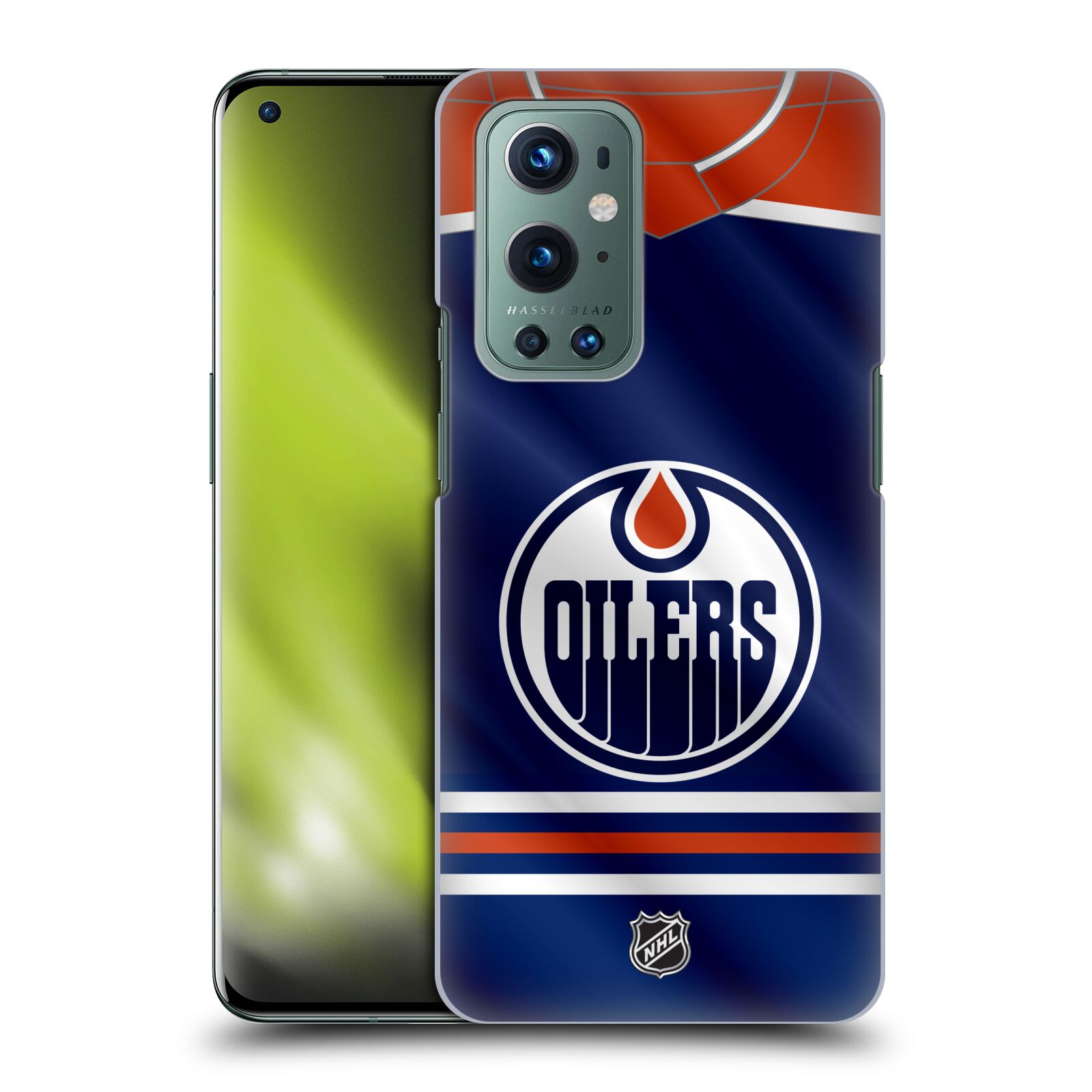 Pouzdro na mobil OnePlus 9 - HEAD CASE - Hokej NHL - Edmonton Oilers - Dres