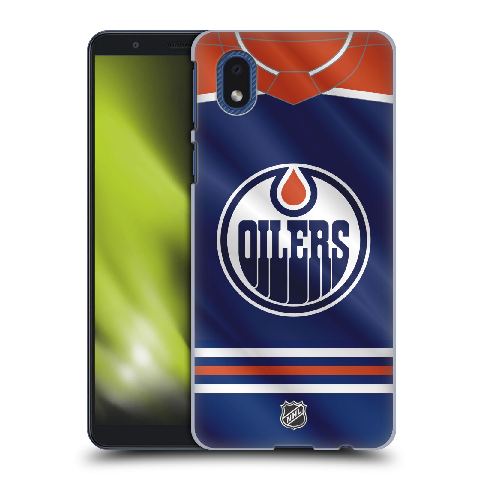 Pouzdro na mobil Samsung Galaxy A01 CORE - HEAD CASE - Hokej NHL - Edmonton Oilers - Dres