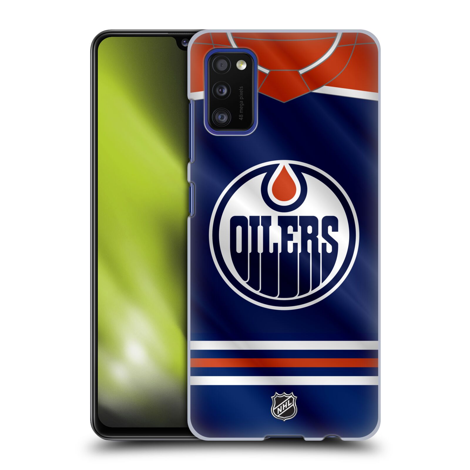Pouzdro na mobil Samsung Galaxy A41 - HEAD CASE - Hokej NHL - Edmonton Oilers - Dres