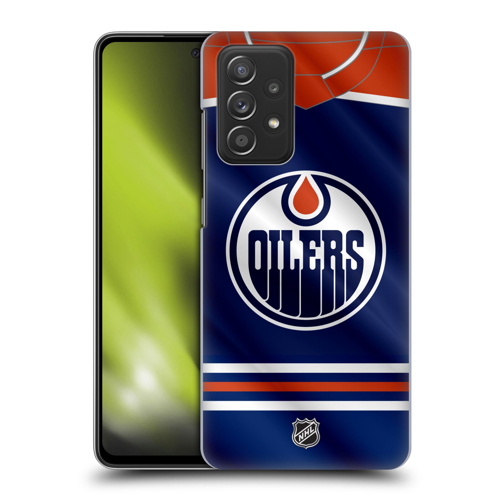 Pouzdro na mobil Samsung Galaxy A52 / A52 5G / A52s 5G - HEAD CASE - Hokej NHL - Edmonton Oilers - Dres
