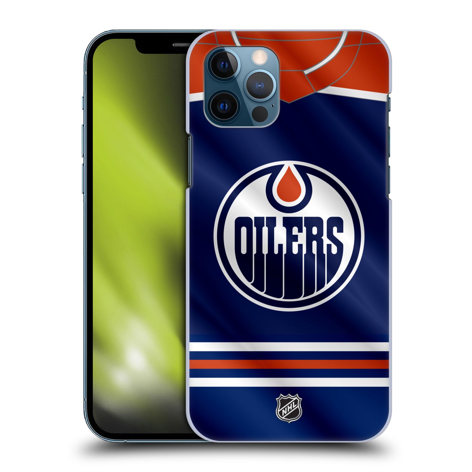 Pouzdro na mobil Apple Iphone 12 / 12 PRO - HEAD CASE - Hokej NHL - Edmonton Oilers - Dres