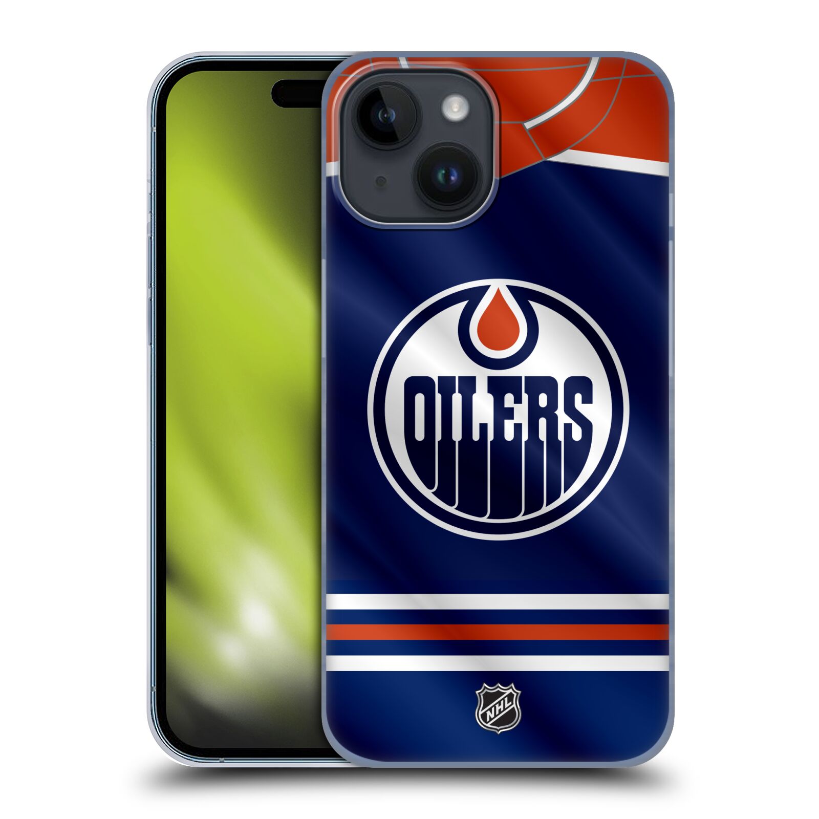 Plastový obal HEAD CASE na mobil Apple Iphone 15  Hokej NHL - Edmonton Oilers - Dres