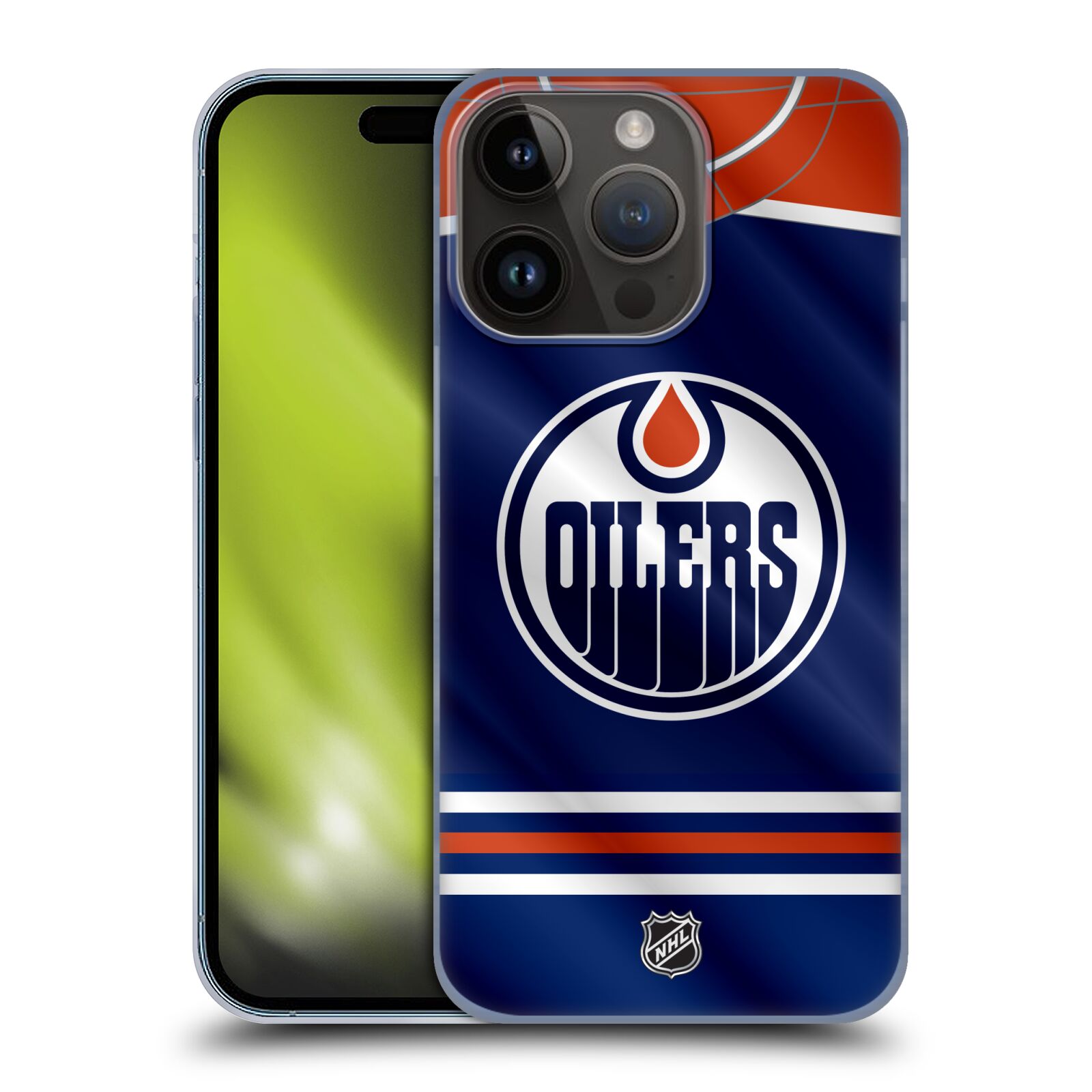Plastový obal HEAD CASE na mobil Apple Iphone 15 Pro  Hokej NHL - Edmonton Oilers - Dres