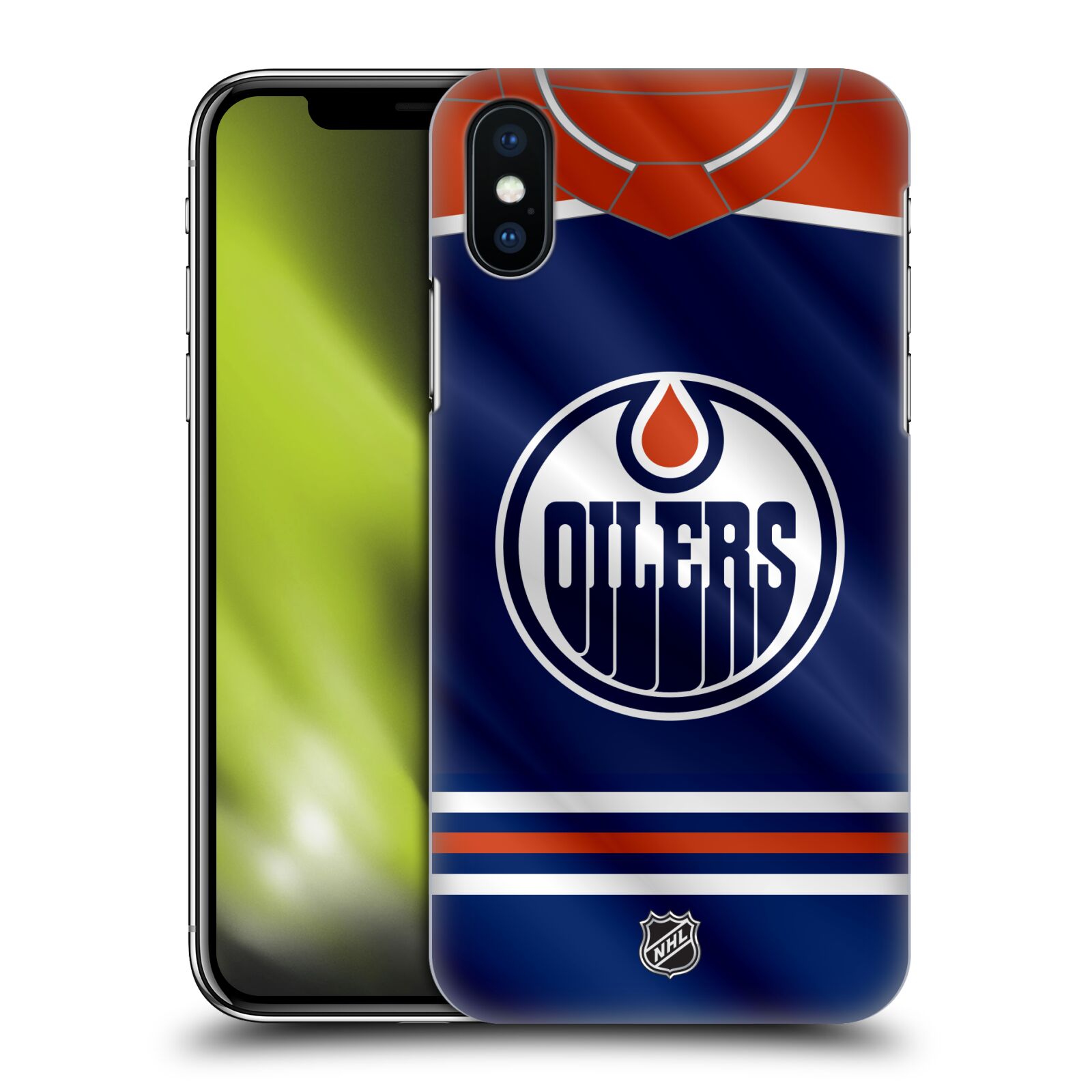 Pouzdro na mobil Apple Iphone X/XS - HEAD CASE - Hokej NHL - Edmonton Oilers - Dres