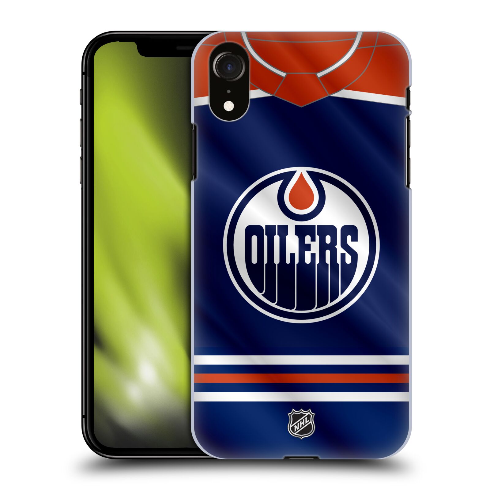 Pouzdro na mobil Apple Iphone XR - HEAD CASE - Hokej NHL - Edmonton Oilers - Dres