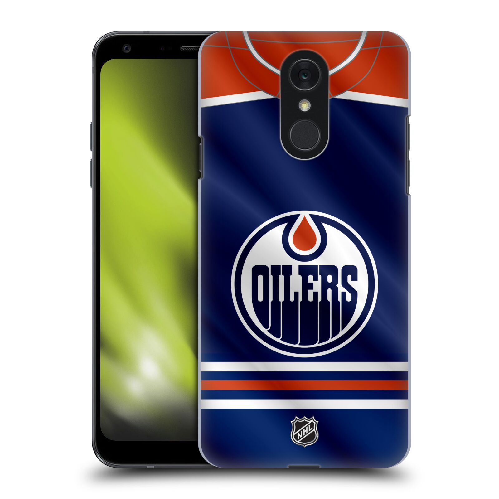 Pouzdro na mobil LG Q7 - HEAD CASE - Hokej NHL - Edmonton Oilers - Dres