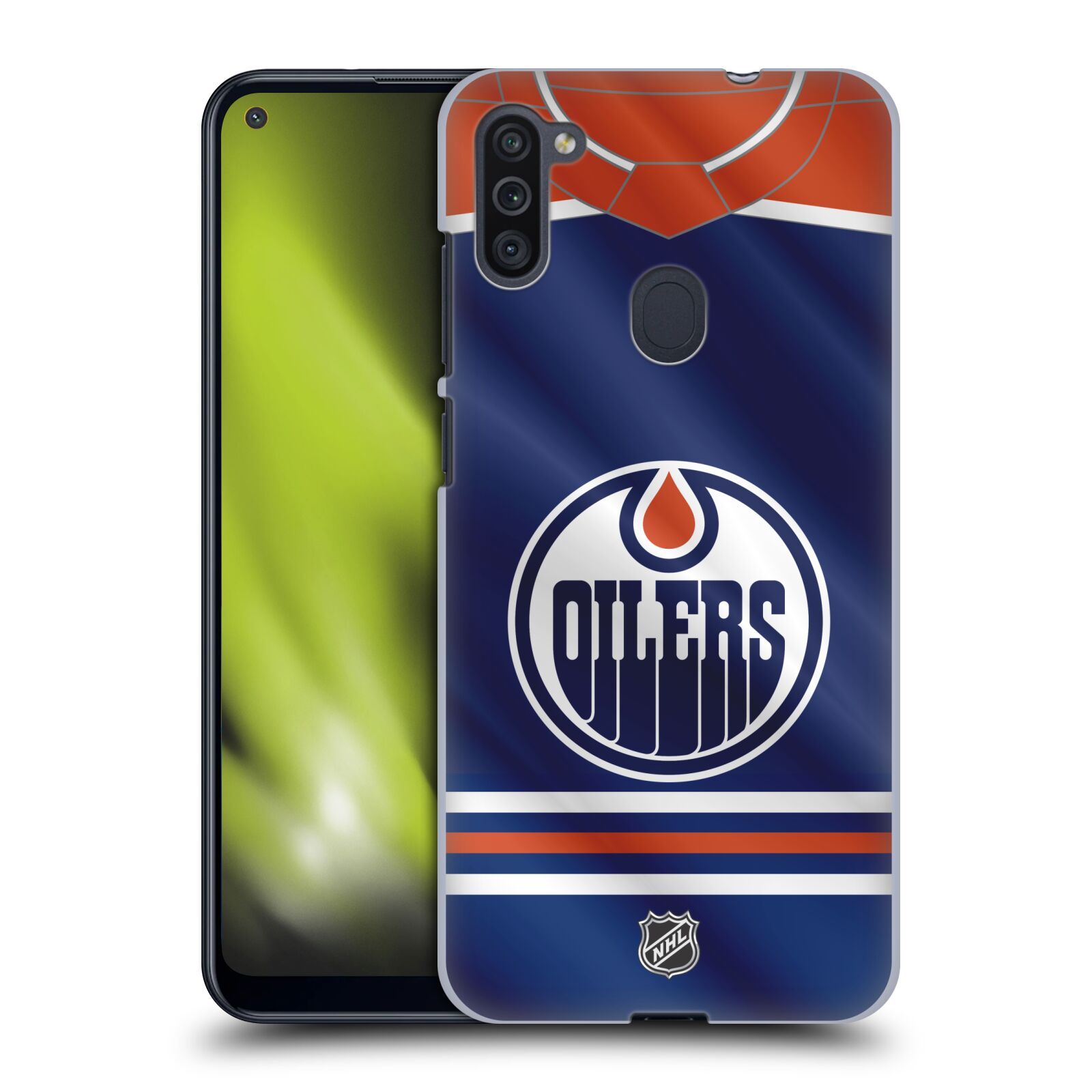 Pouzdro na mobil Samsung Galaxy M11 - HEAD CASE - Hokej NHL - Edmonton Oilers - Dres