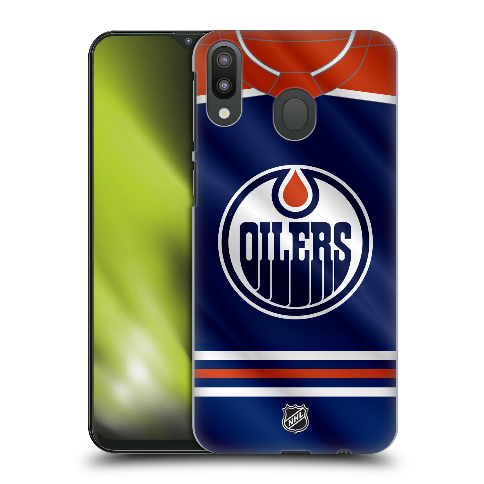 Pouzdro na mobil Samsung Galaxy M20 - HEAD CASE - Hokej NHL - Edmonton Oilers - Dres