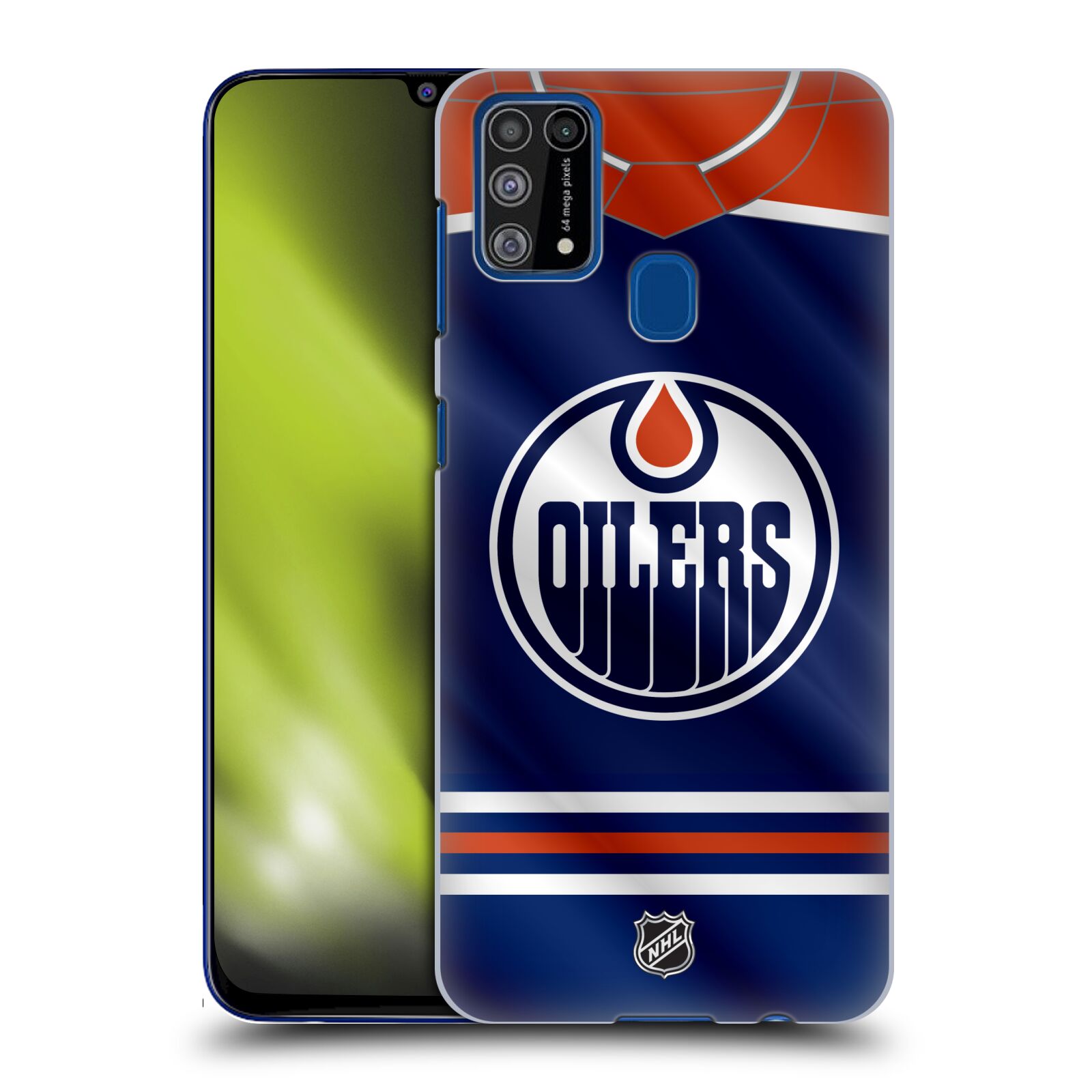 Pouzdro na mobil Samsung Galaxy M31 - HEAD CASE - Hokej NHL - Edmonton Oilers - Dres