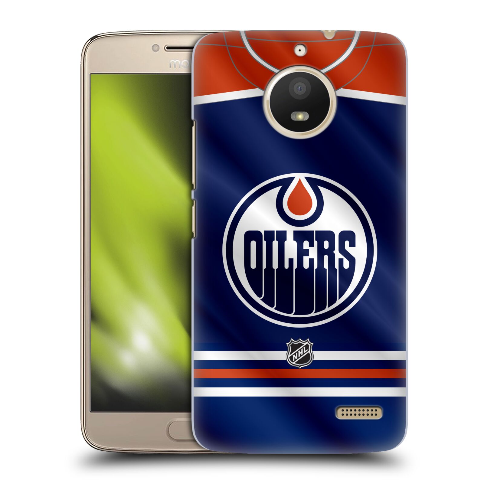 Pouzdro na mobil Lenovo Moto E4 - HEAD CASE - Hokej NHL - Edmonton Oilers - Dres