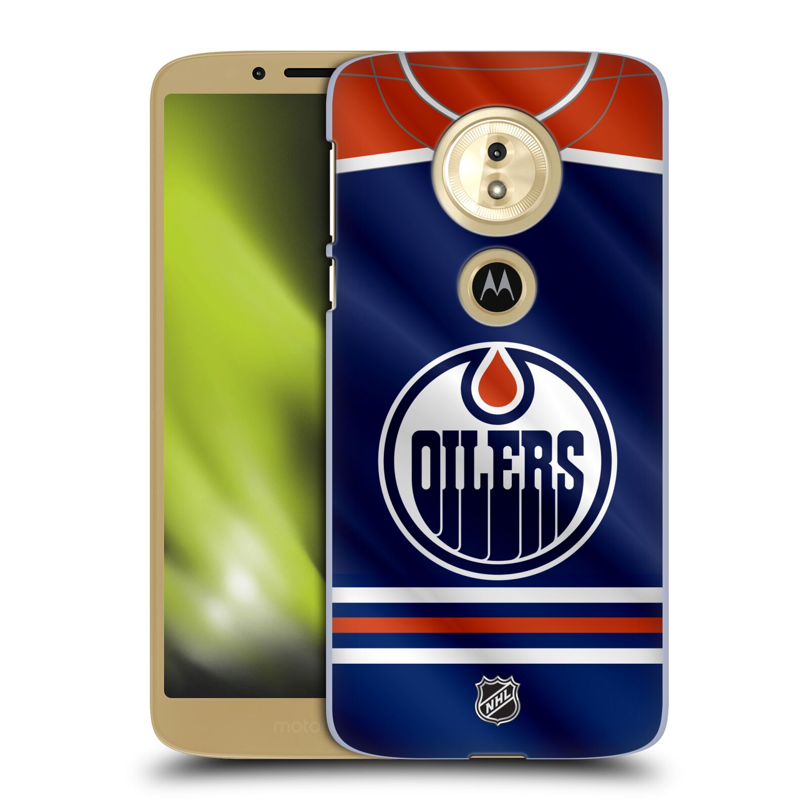 Pouzdro na mobil Motorola Moto E5 - HEAD CASE - Hokej NHL - Edmonton Oilers - Dres