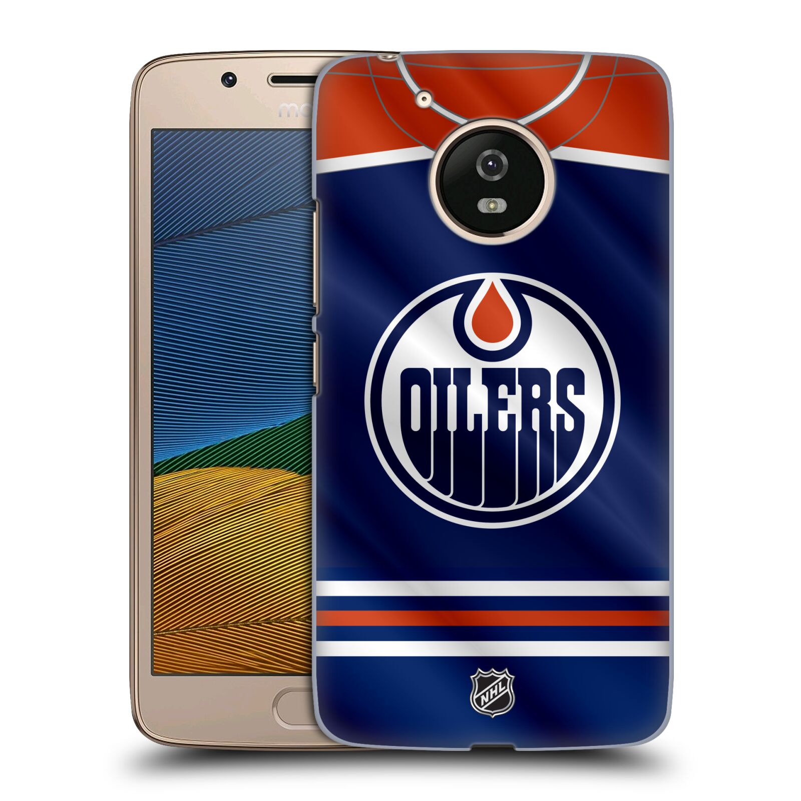 Pouzdro na mobil Lenovo Moto G5 - HEAD CASE - Hokej NHL - Edmonton Oilers - Dres